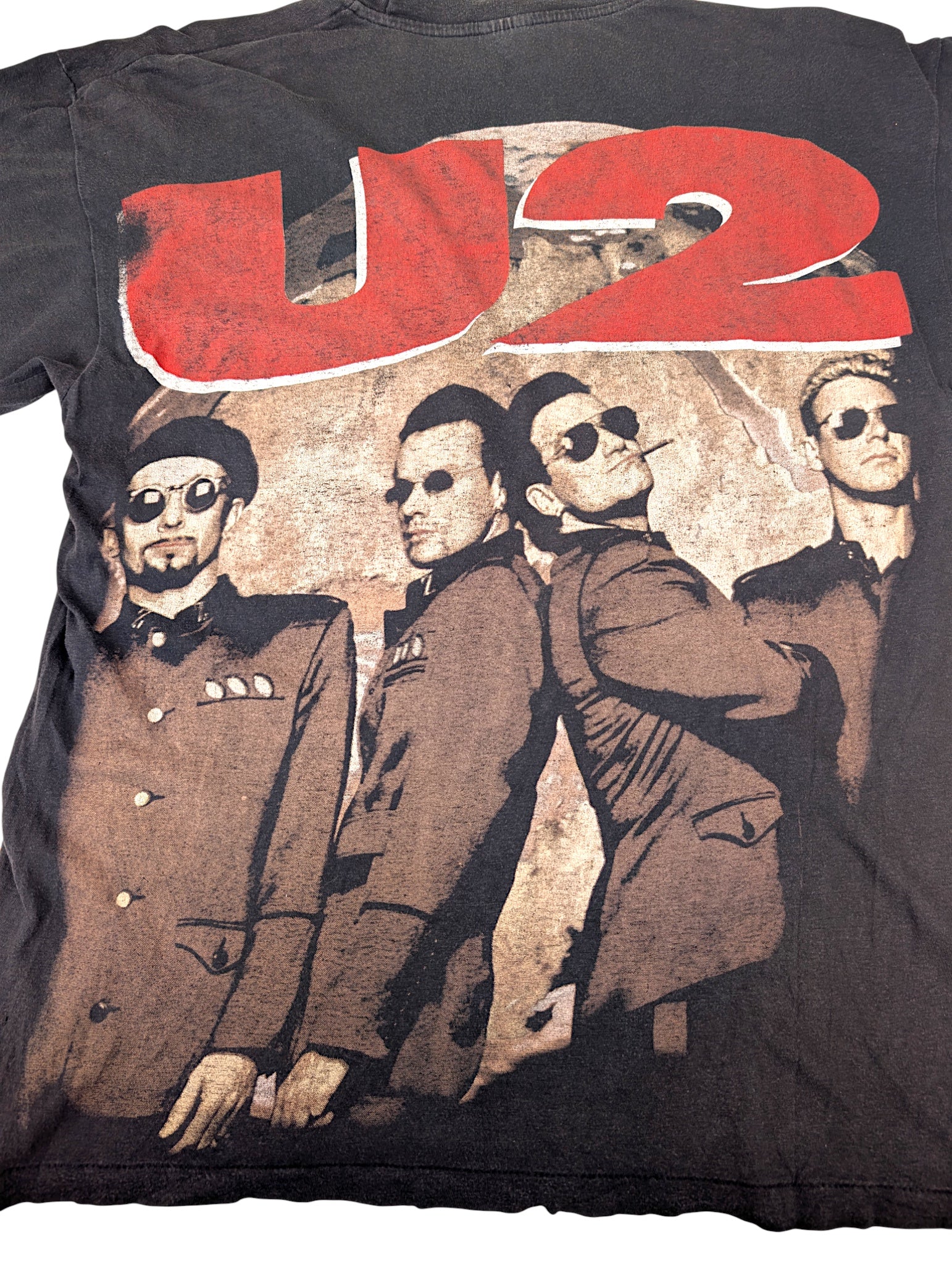 U2 Vintage Band 90s Single Stiched Rap Tee Koszulka z nadrukiem muzyka koncertowa