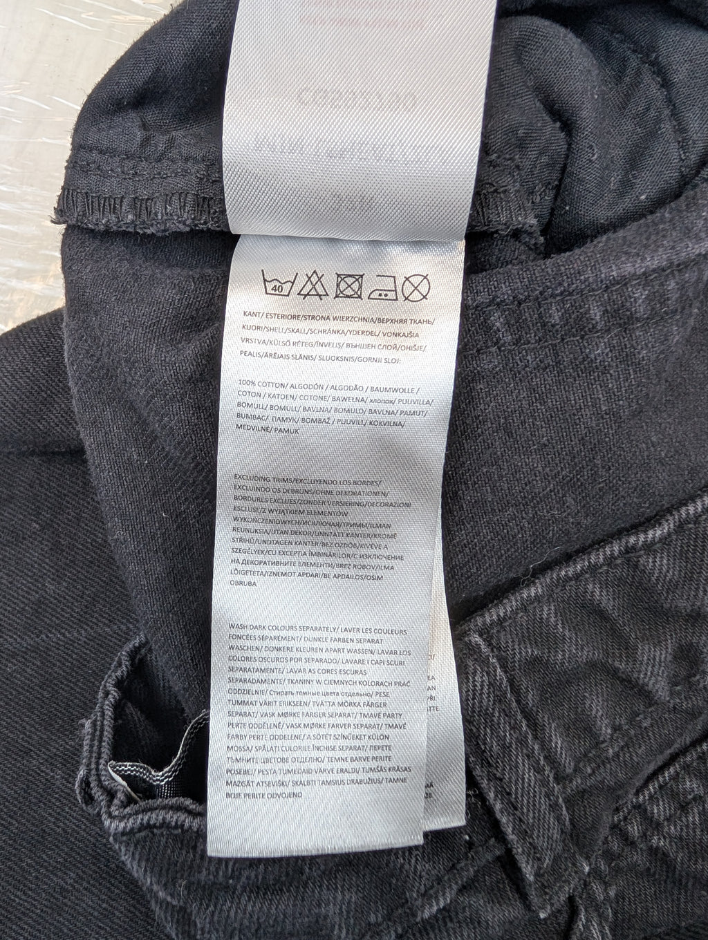 Legacy studios baggy czarne jeansy spodnie jeansowe dłoń retro skater pants