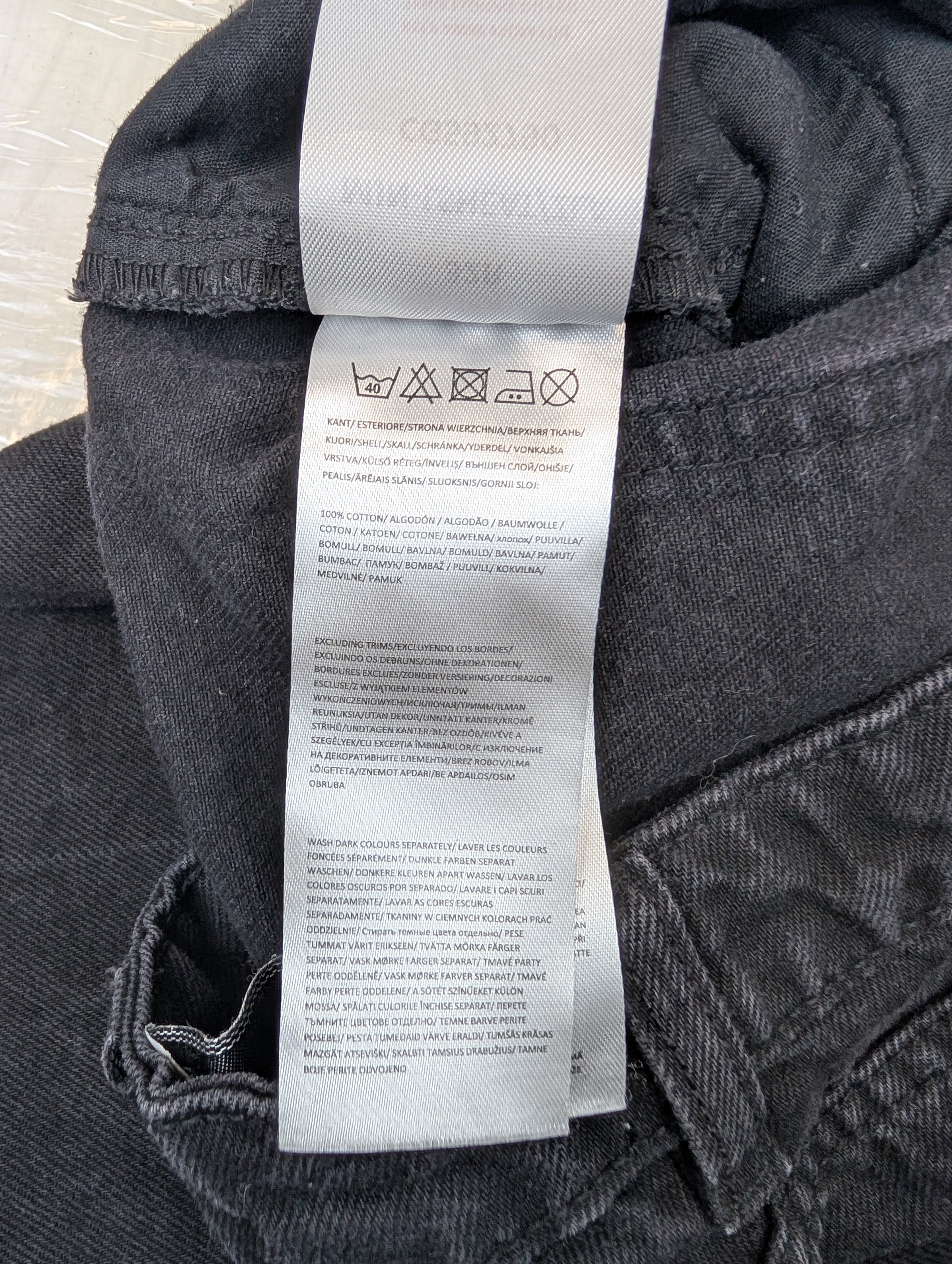 Legacy studios baggy czarne jeansy spodnie jeansowe dłoń retro skater pants