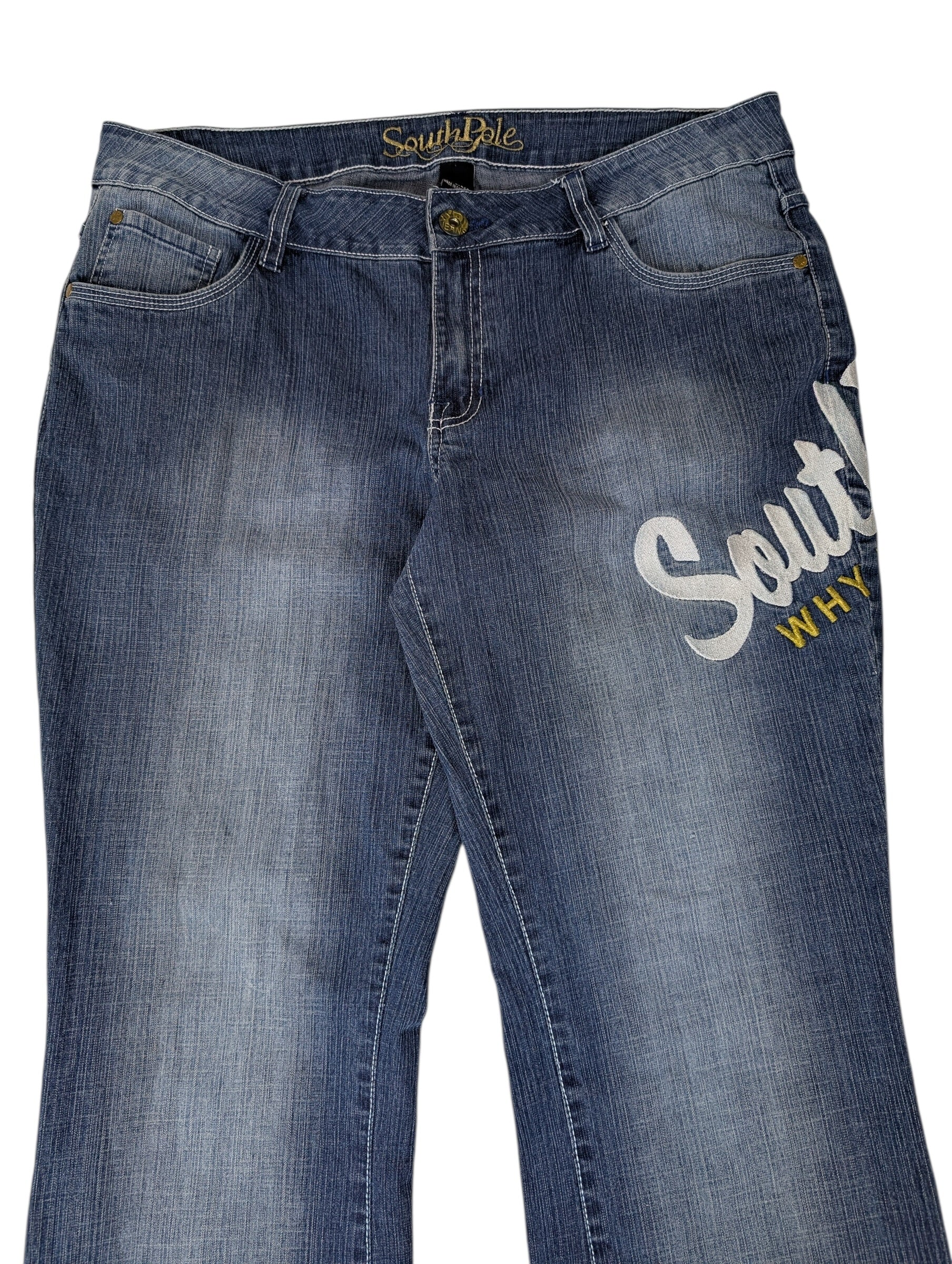 Southpole Y2K flared bootcut dzwony poszerzane spodnie jeansowe jeansy