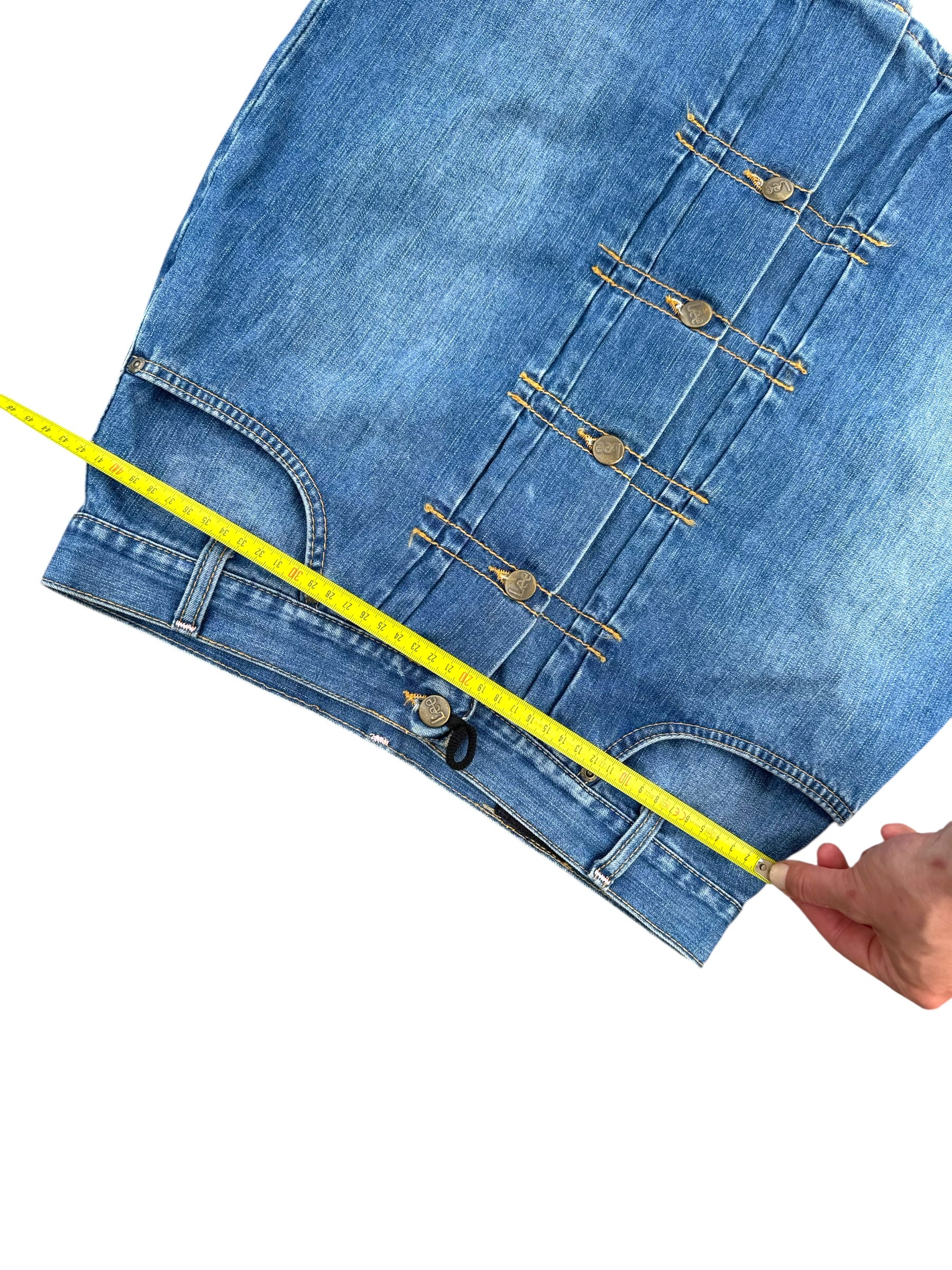 Lee Vintage 90s rozpinana spódnica jeansowa dżinsowa Mini Sexy