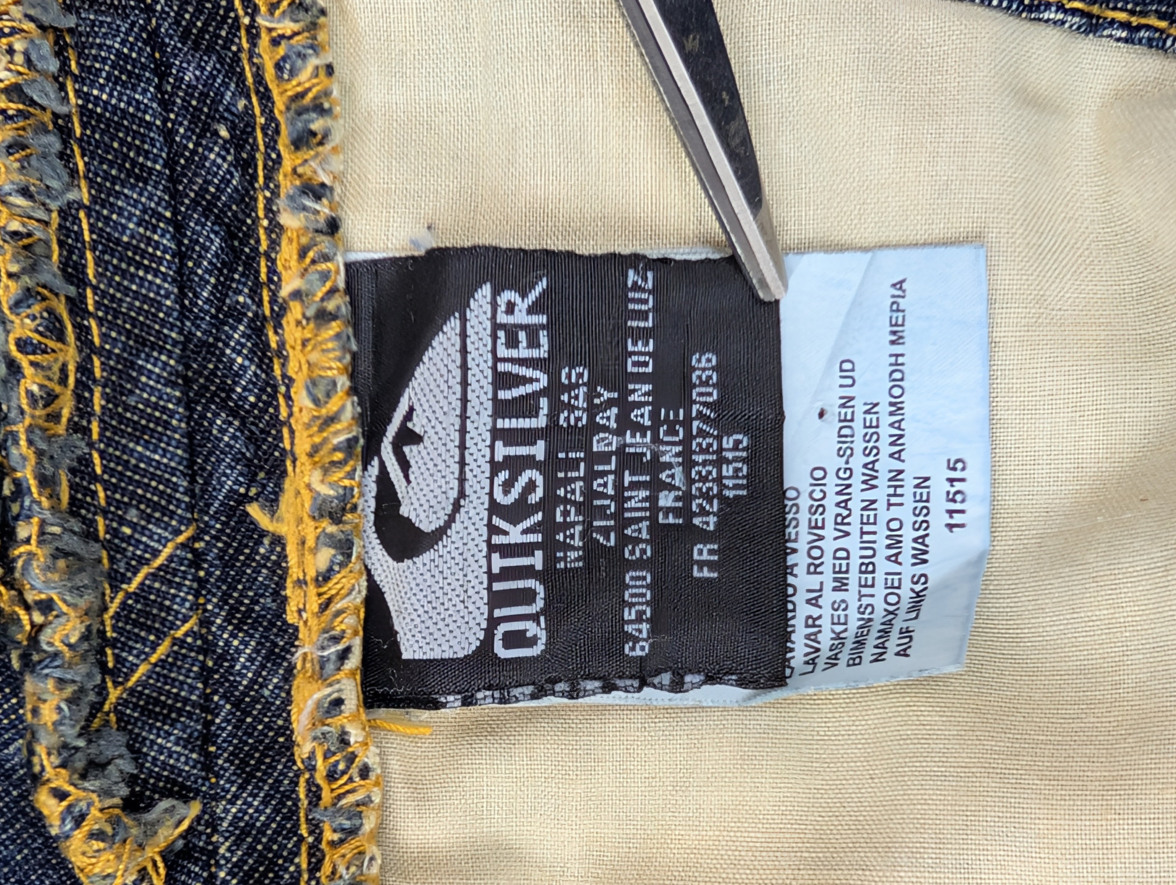 Quiksilver 90s 2000s Vintage Baggy Ciemne Jeansy spodnie jeansowe