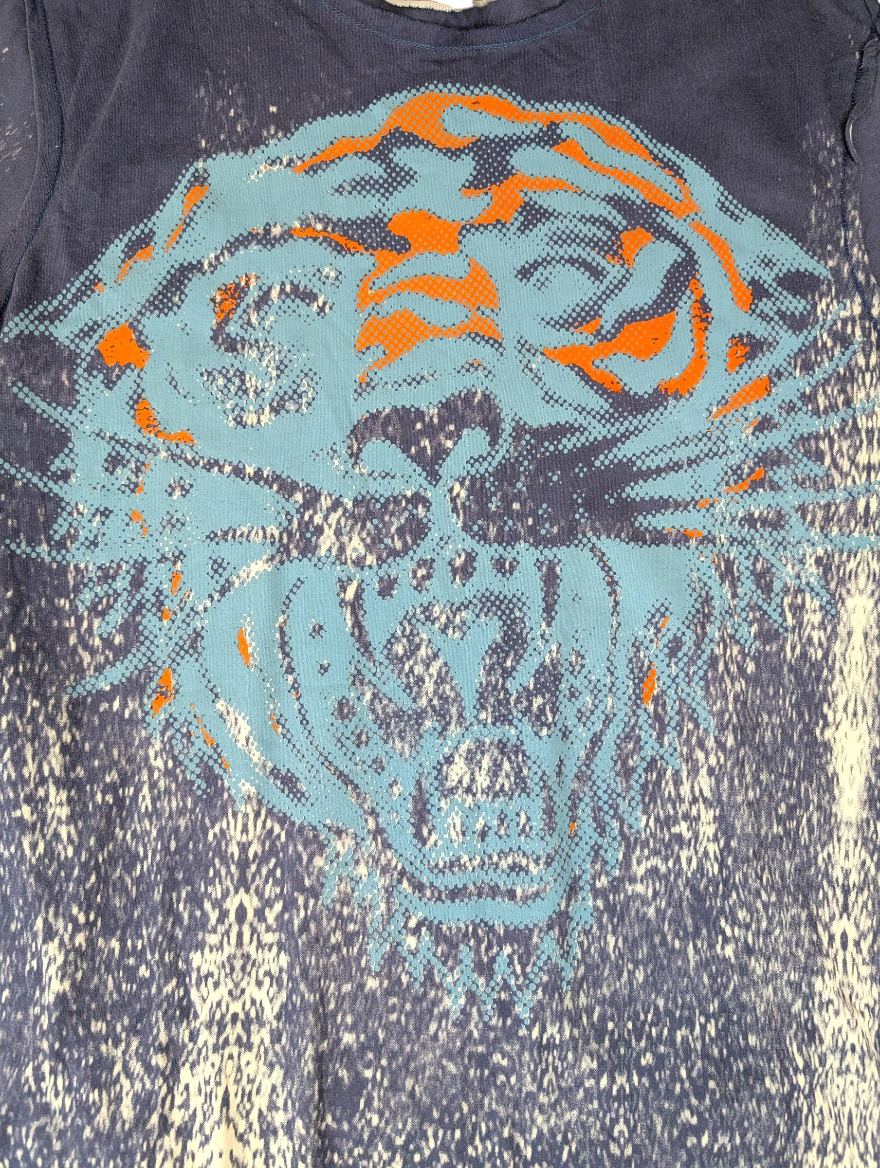 Ed Hardy by Christian Audigier Nowa Koszulka AOP z nadrukiem grafika y2k vintage