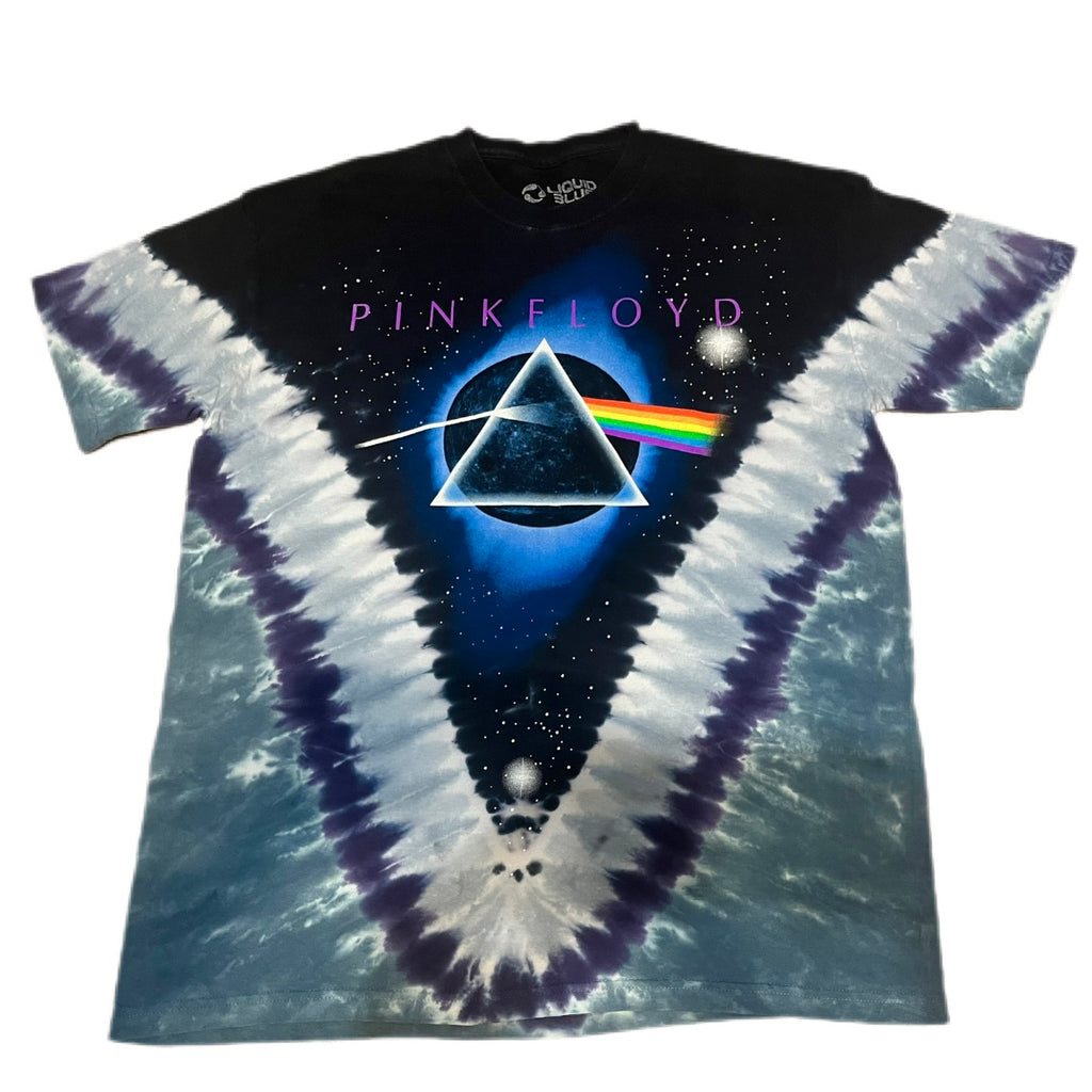 Liquid Blue Pink Floyd Dark Side Of The Moon Early 2000s t-shirt Tie Dye Psychedelic Koszulka