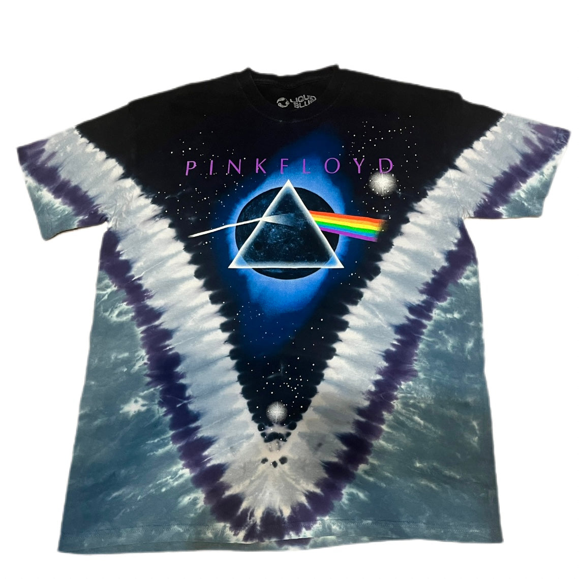 Liquid Blue Pink Floyd Dark Side Of The Moon Early 2000s t-shirt Tie Dye Psychedelic Koszulka