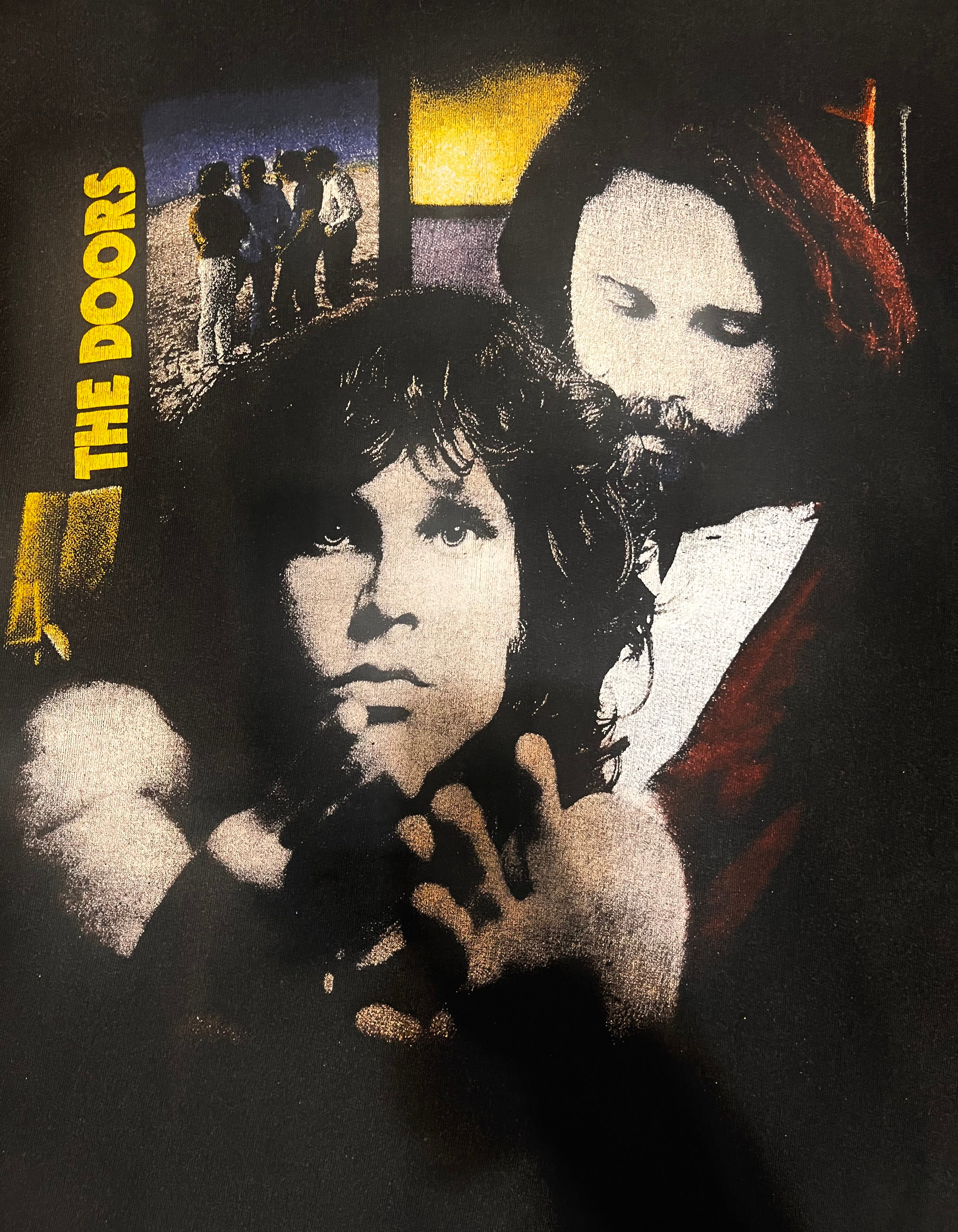 1990s The Doors Jim Morrison hoodie bluza z kapturem z dwustronnym nadrukiem i cytatem