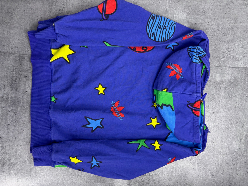 Adidas x Kerwin Frost AOP Psychodelic Cartoon Abstract Hoodie Graphic Collaboration Art RARE