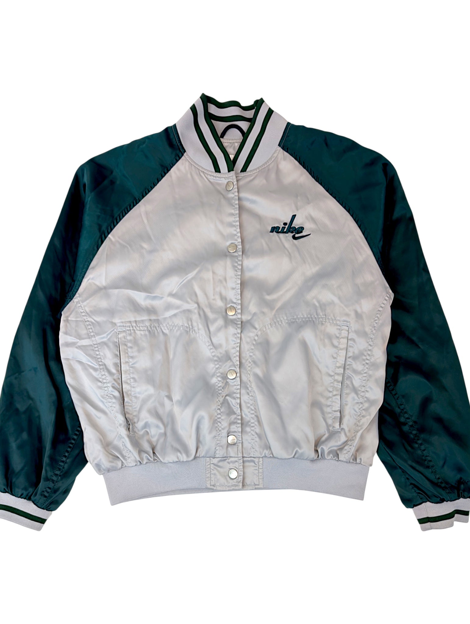 Nike 90s Bomber Jacket Bomberka Na Guziki Kurtka Minimalistyczna