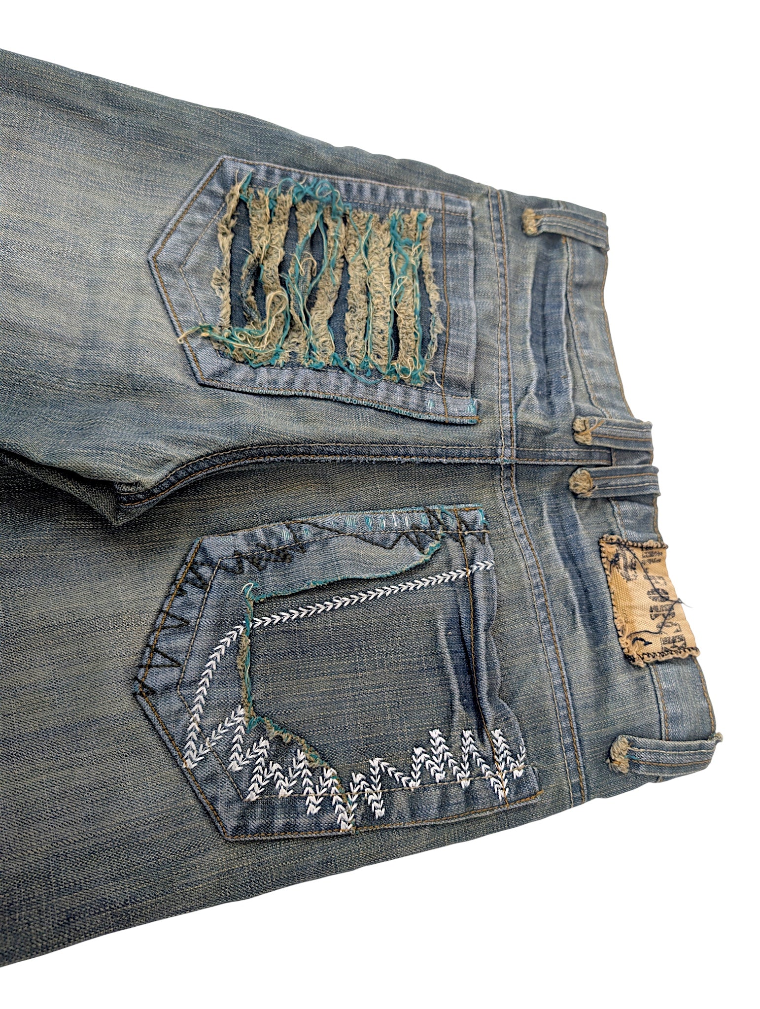 Vintage spodnie 90s billabong faded Y2K straight leg czaszki retro z przetarciami