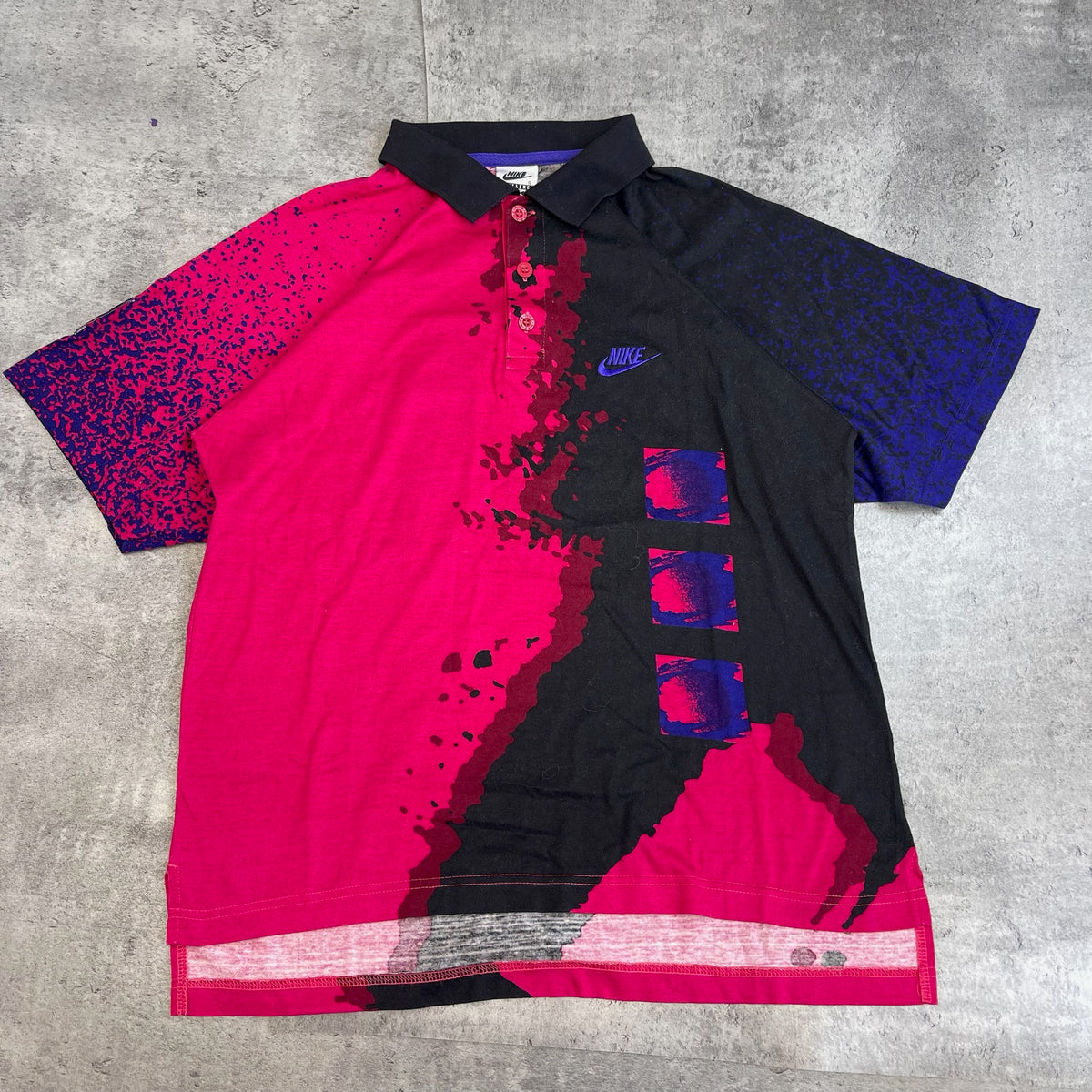 Andre Agassi Court Challenge Vintage 90s Nike Polo Shirt Lava