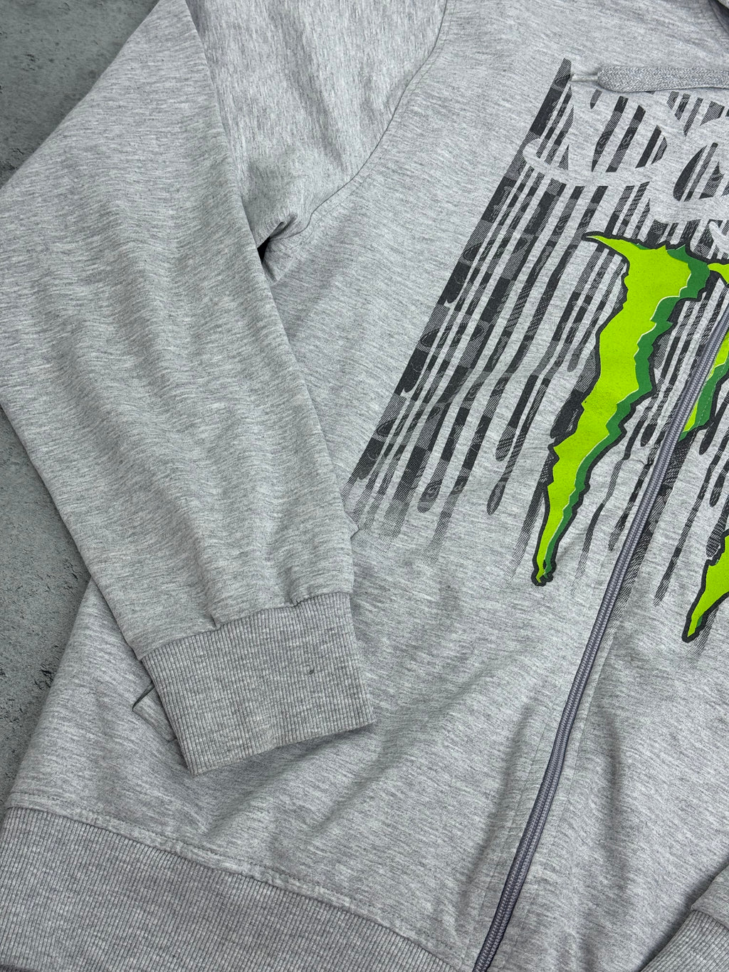 Monster Energy Block Racing bluza z kapturem y2k vintage rozpinana