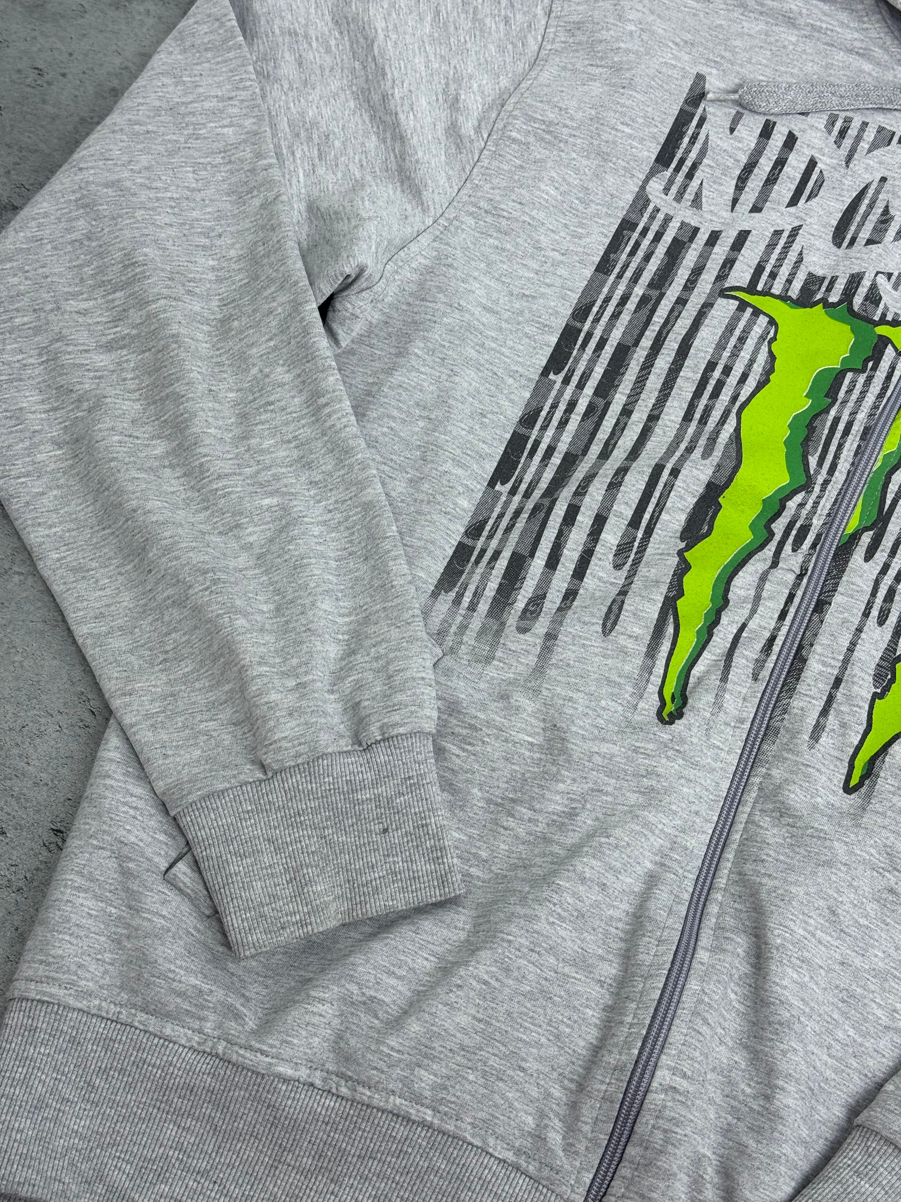 Monster Energy Block Racing bluza z kapturem y2k vintage rozpinana