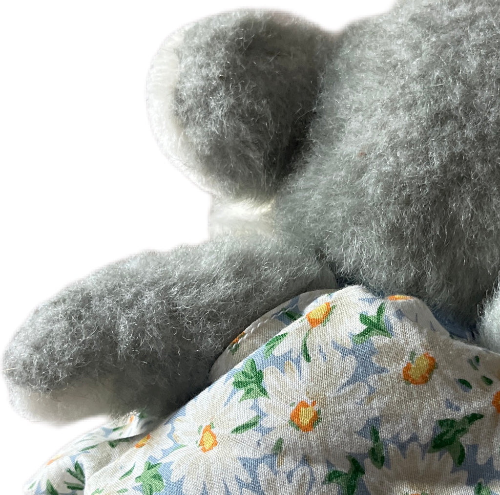 RARE Vintage Commonwealth Lil Tweaks Mouse Plush 1992 Baby Blue Flower Dress Pluszowa maskotka mysz w kwiecistej sukience