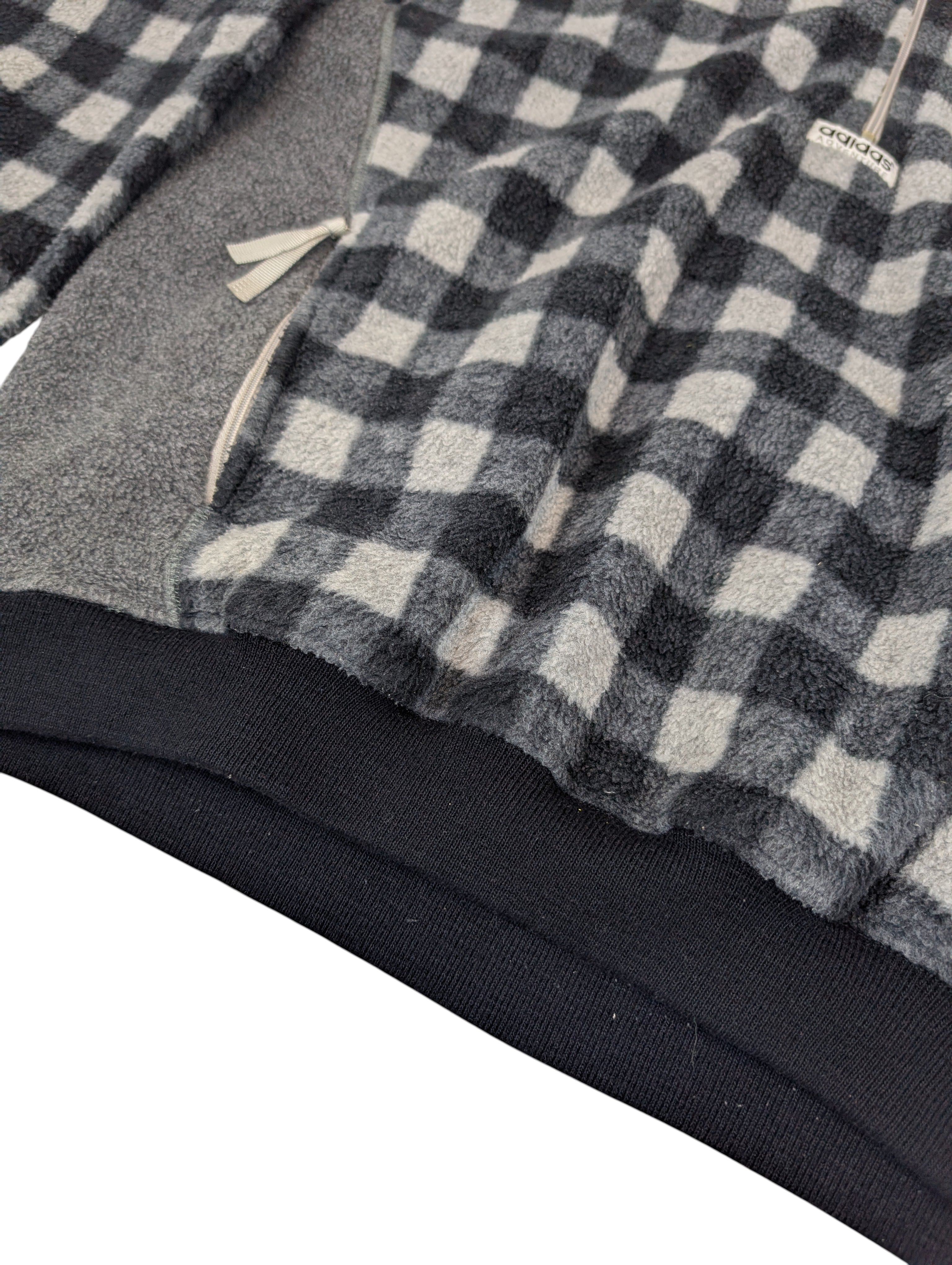 Crazy Adidas Adventure Quarter Zip Polartrec Fleece Vintage bluza w kratkę 90s Polar