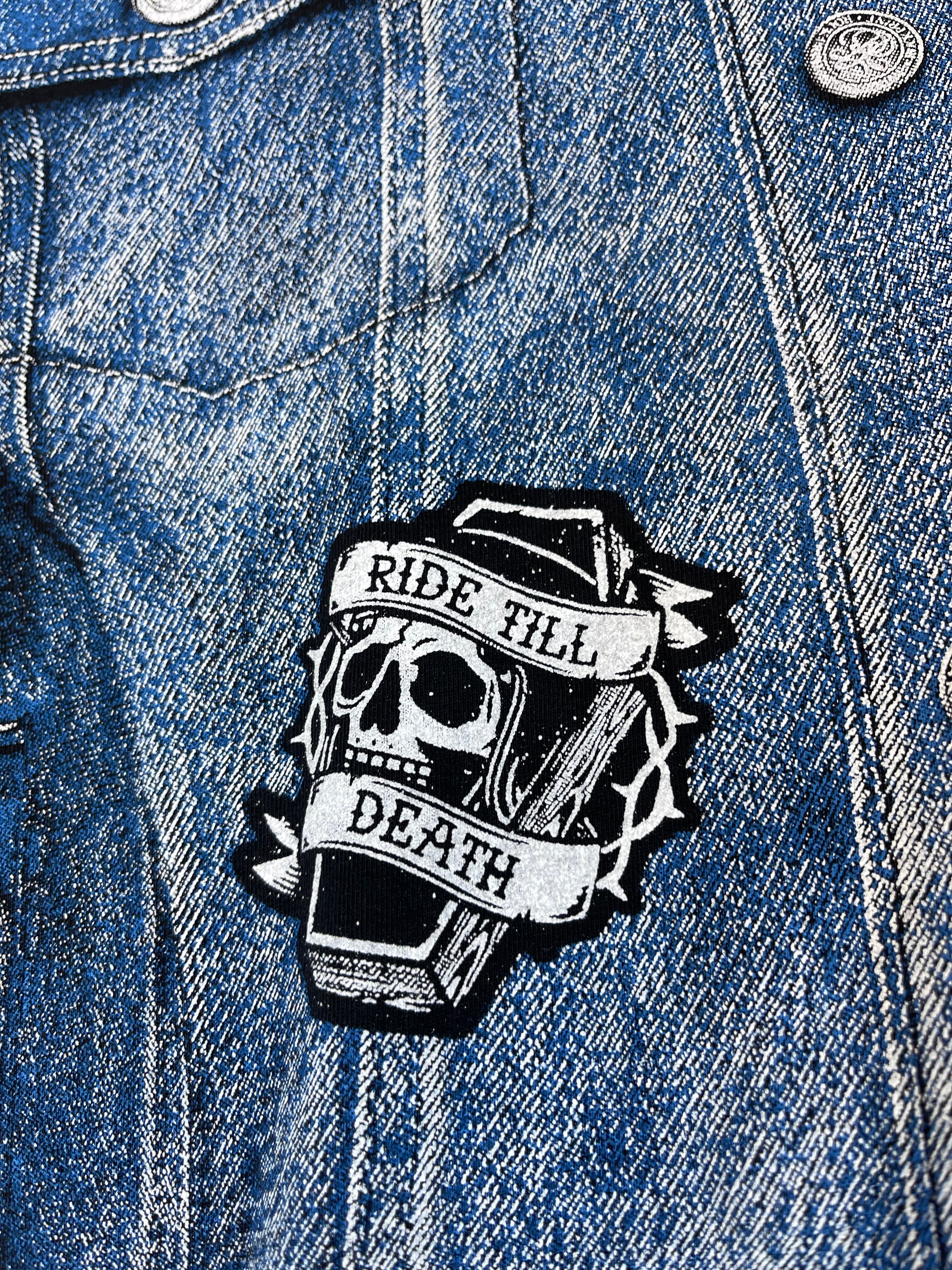 Biker Harley Davidson grunge punk skull vintage koszulka z grafiką nadrukiem