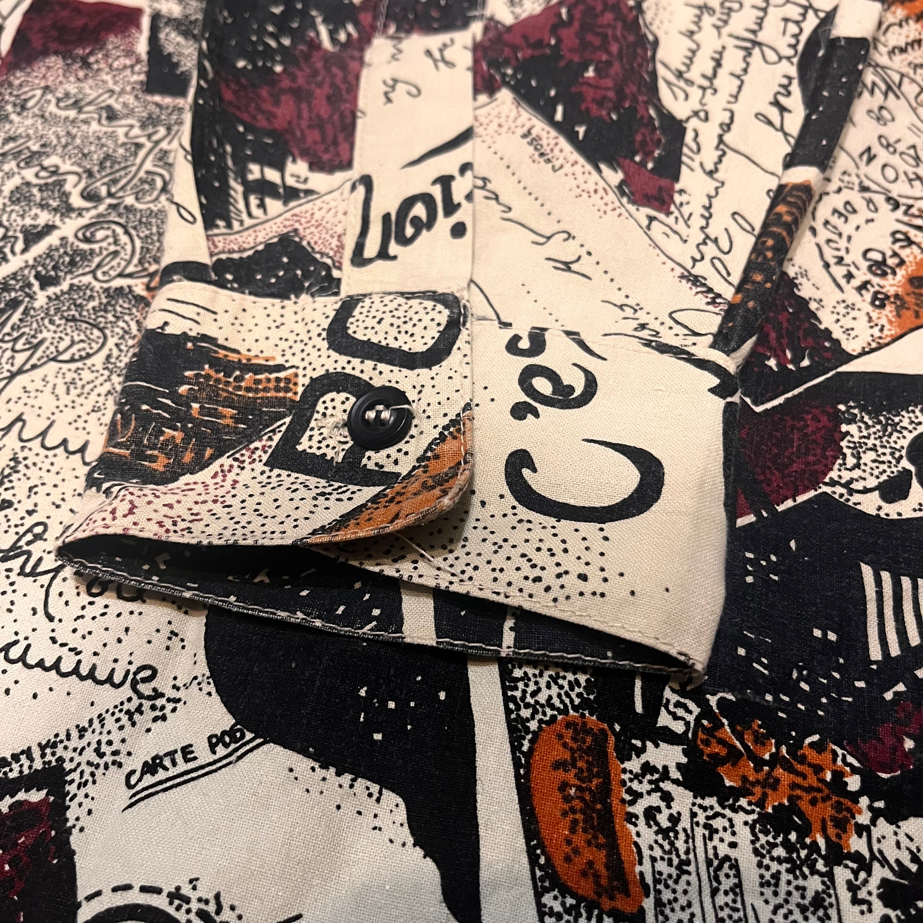 Vintage shirt magazine letter print 1990s retro style