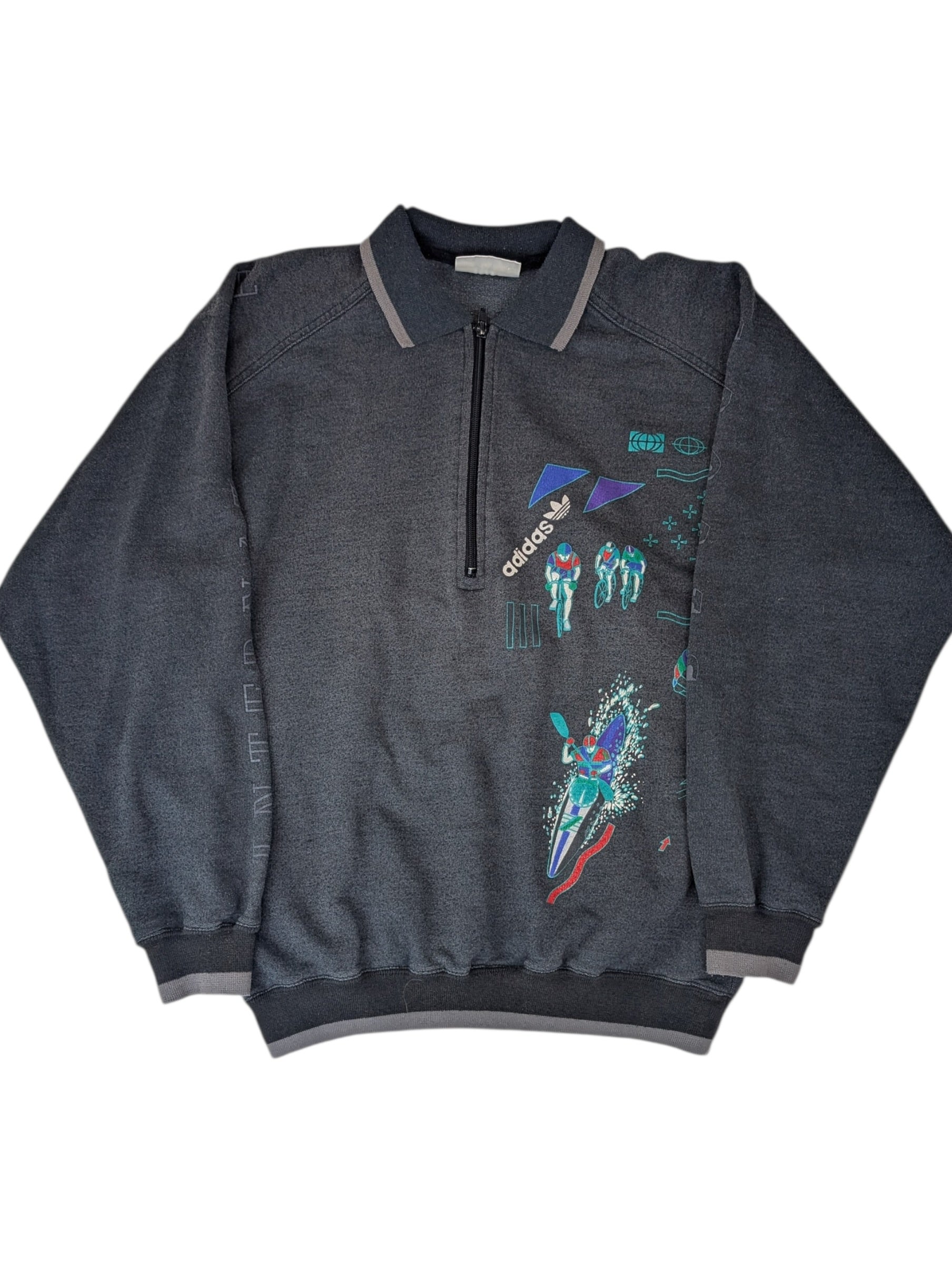 Adidas 90s rare bluza z nadrukiem crewneck pullover vintage