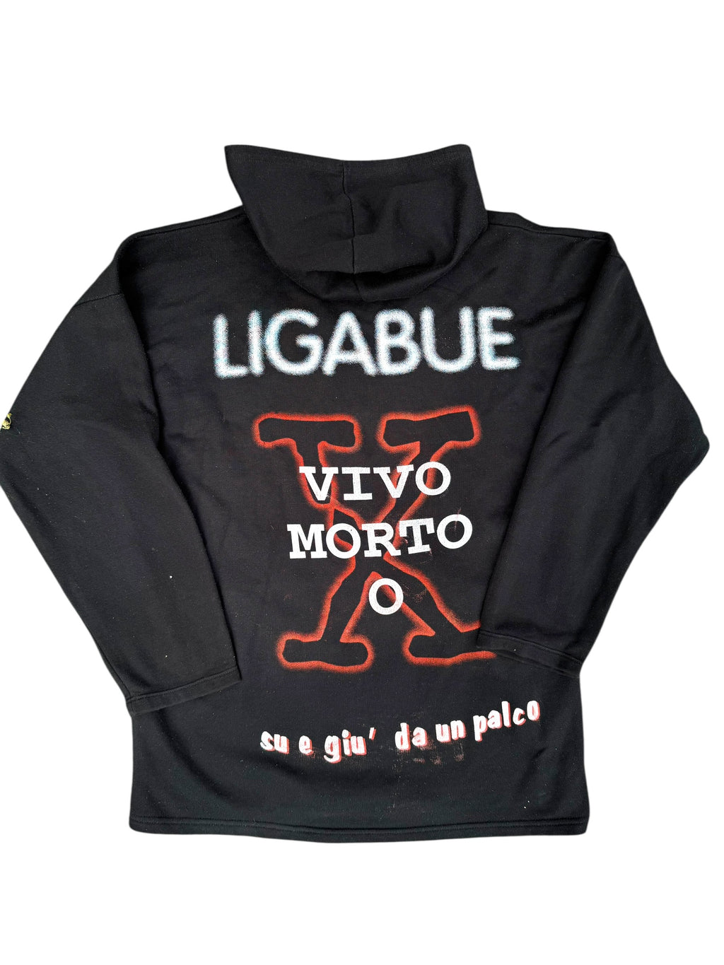 Ligabue 90s Double Sided Graphic Vintage Merch Oversized Band Music Italian Hoodie Bluza Zespołowa