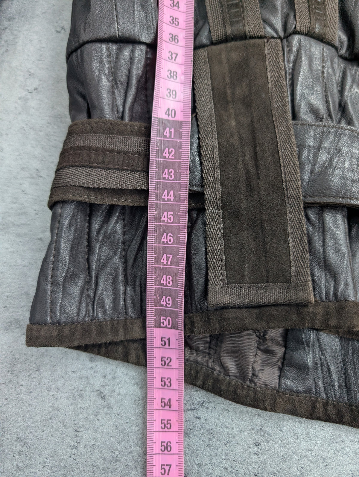 Lamb Leather Jacket Kurtka Skórzana z Jagnięcej Skóry z Zamszowymi Pasami i Satynową Podszewką Vintage 90s