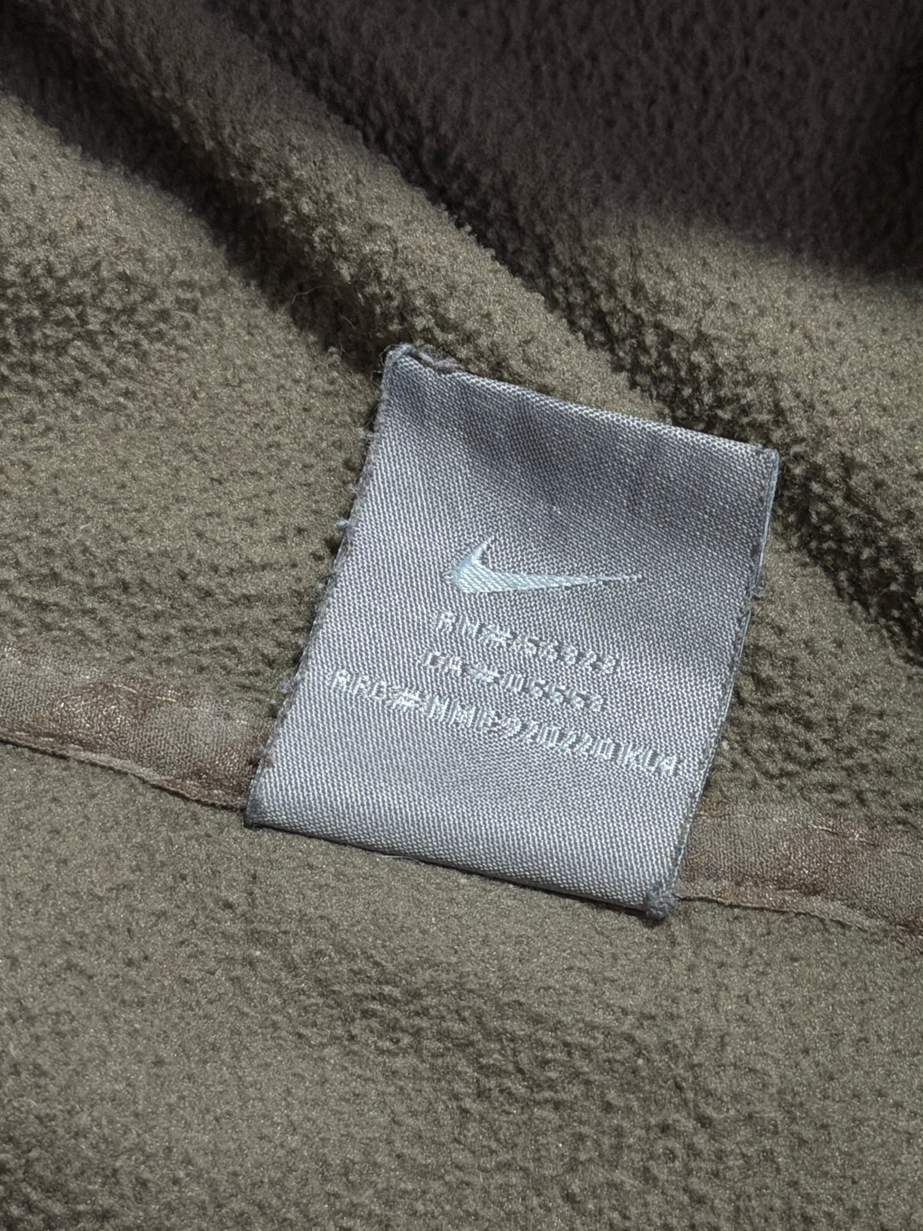Nike 2000s zip up hoodie polar bluza z kapturem khaki