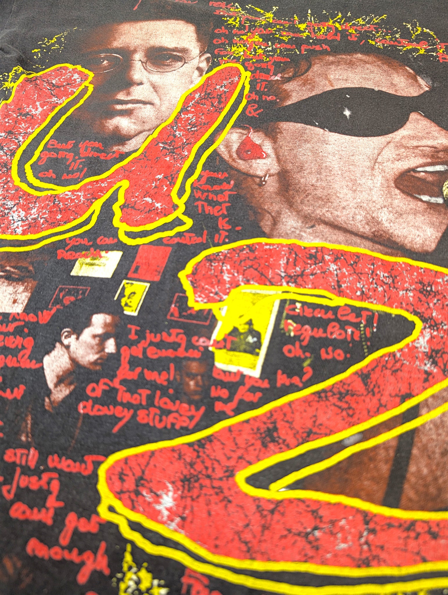 U2 Vintage Band 90s Single Stiched Rap Tee Koszulka z nadrukiem muzyka koncertowa