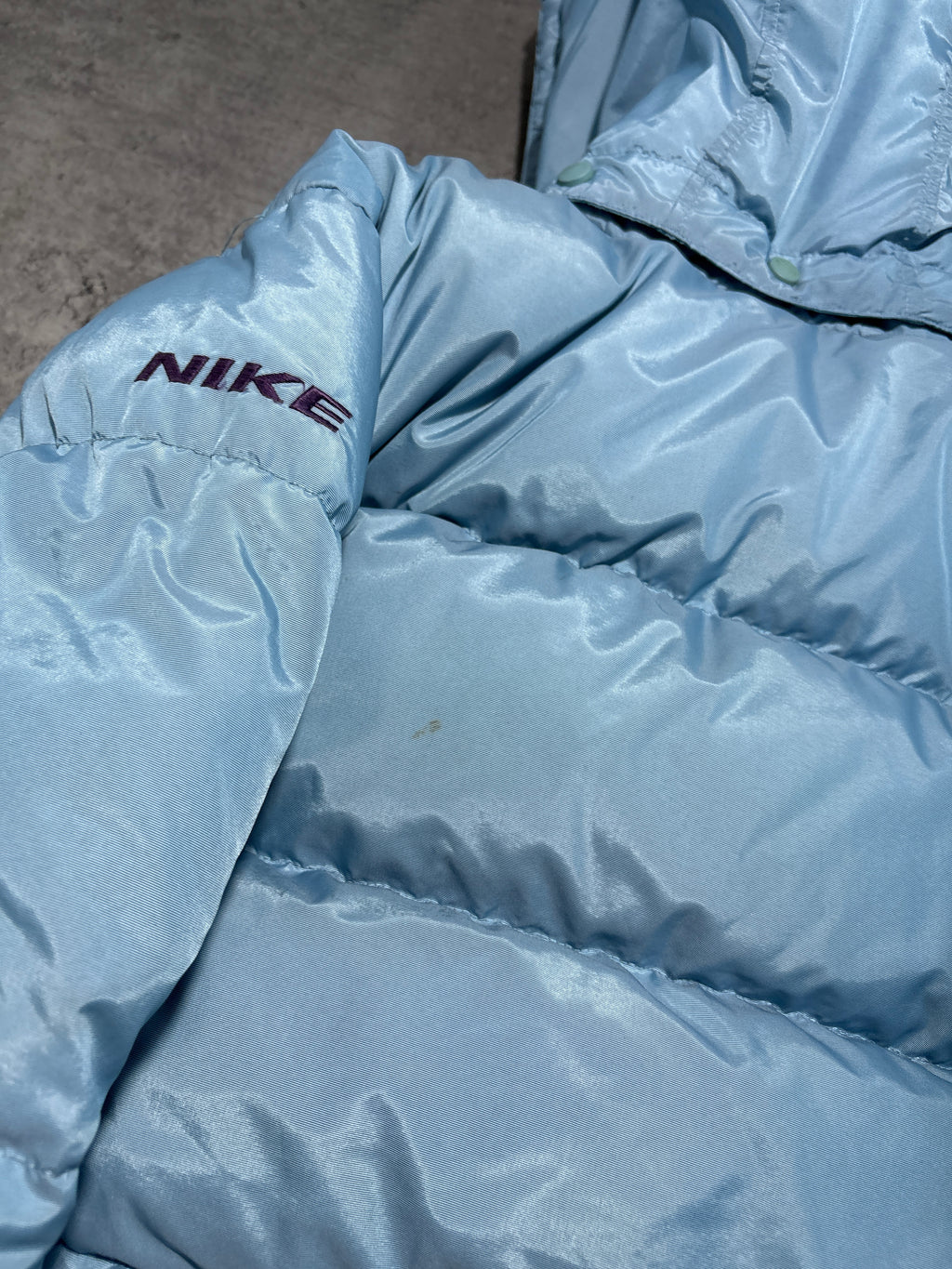90s NIKE puffer jacket kurtka puchowa baby blue
