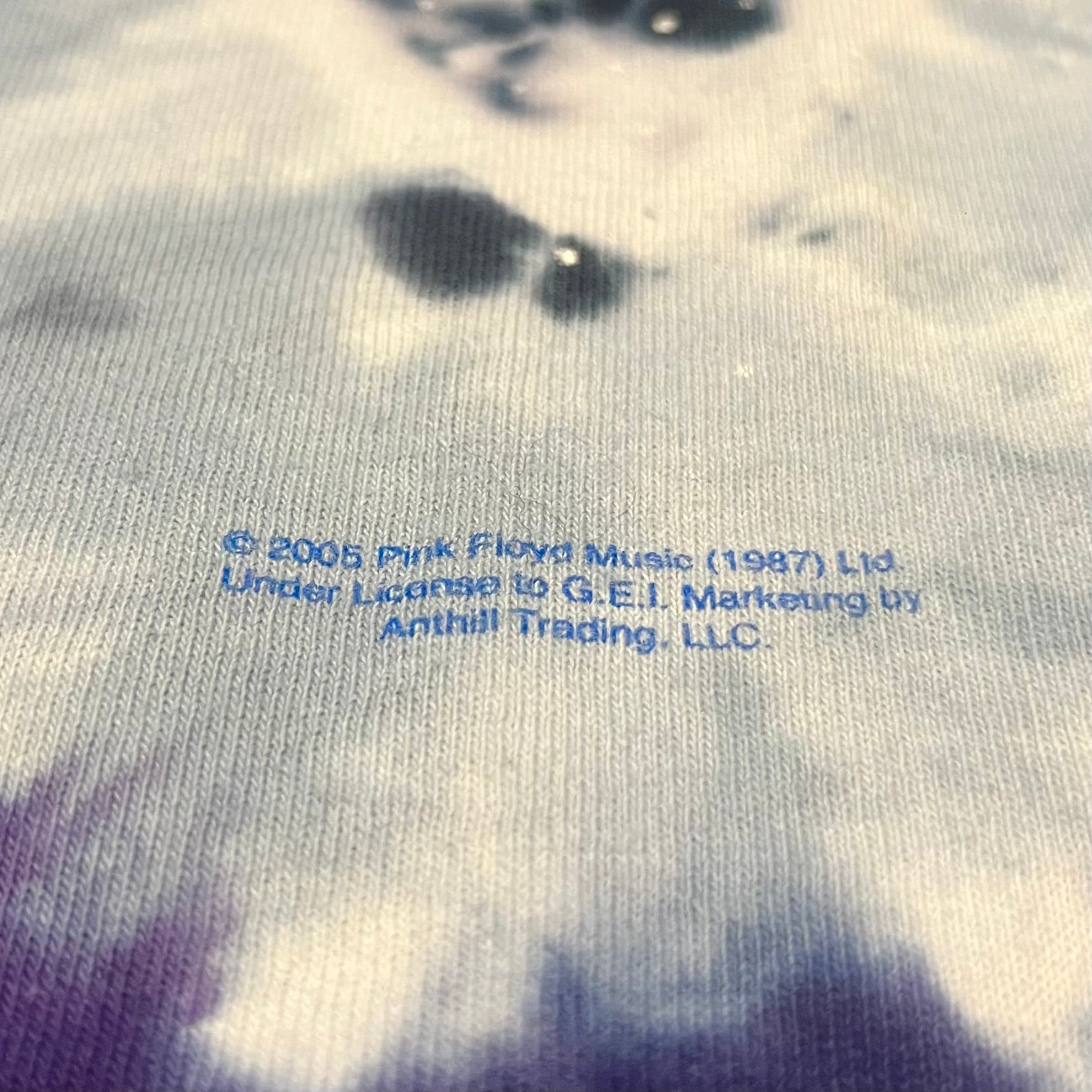 Liquid Blue Pink Floyd Dark Side Of The Moon Early 2000s t-shirt Tie Dye Psychedelic Koszulka