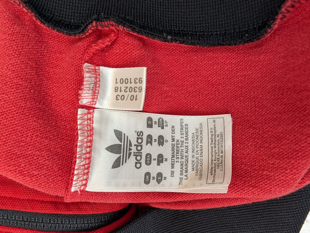 Adidas Red Black Tracksuit Jacket bluza rozpinana dresowa y2k vintage klasyczna minimalistyczna