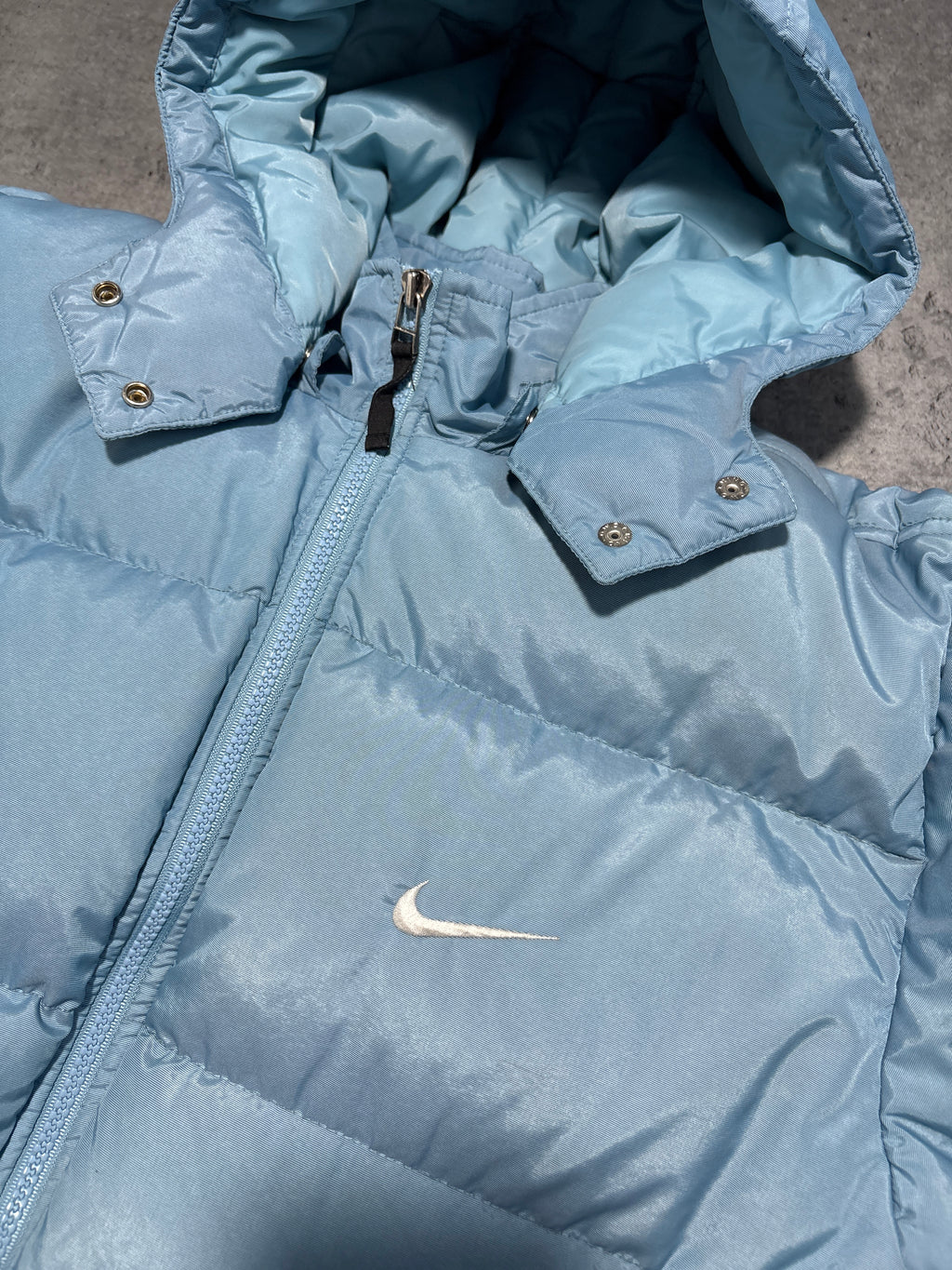 90s NIKE puffer jacket kurtka puchowa baby blue