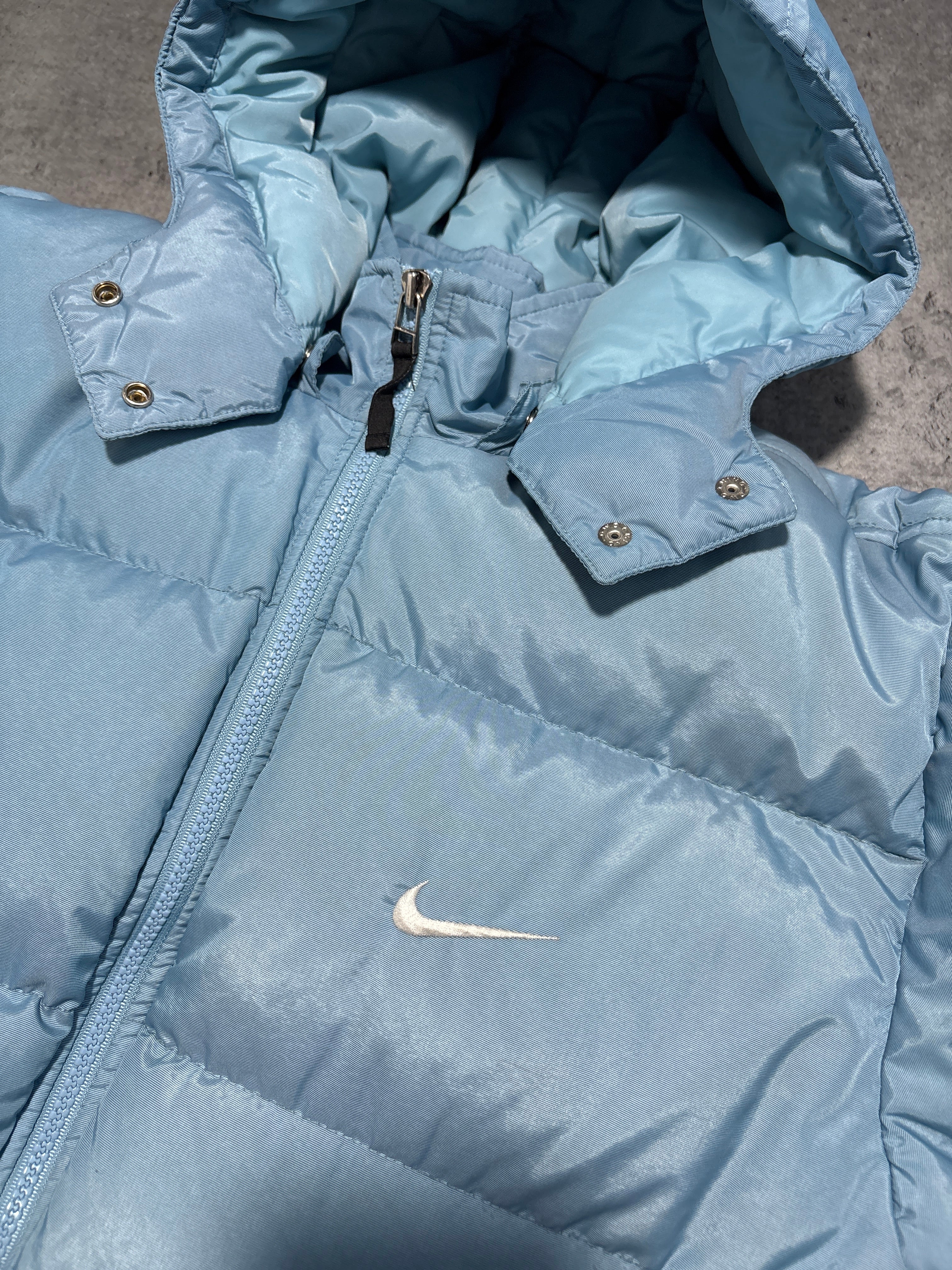 90s NIKE puffer jacket kurtka puchowa baby blue