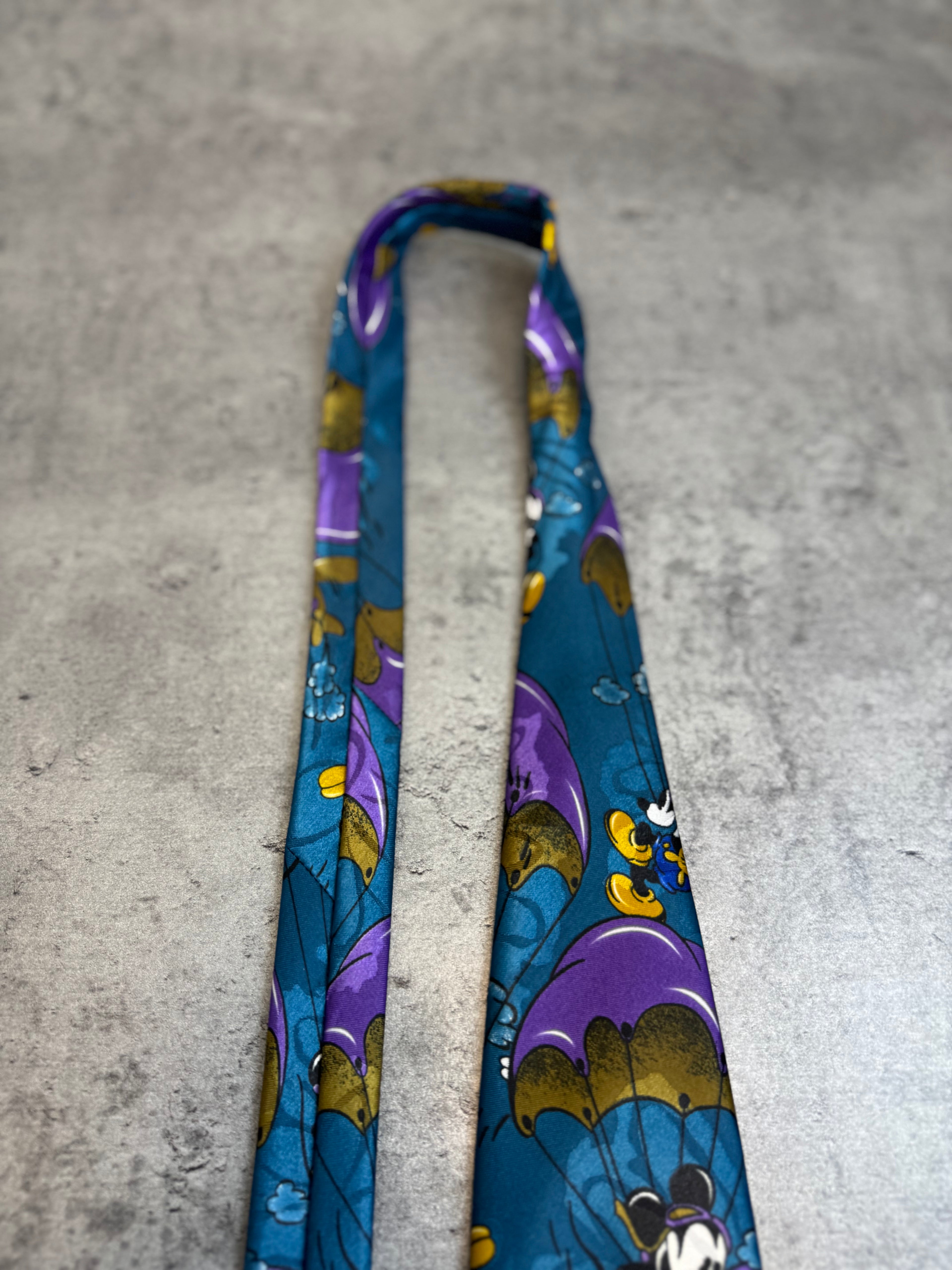 Vintage 90s Myszka Miki Mickey Mouse Krawat Tie Elegant Cartoon Fairy true vintage