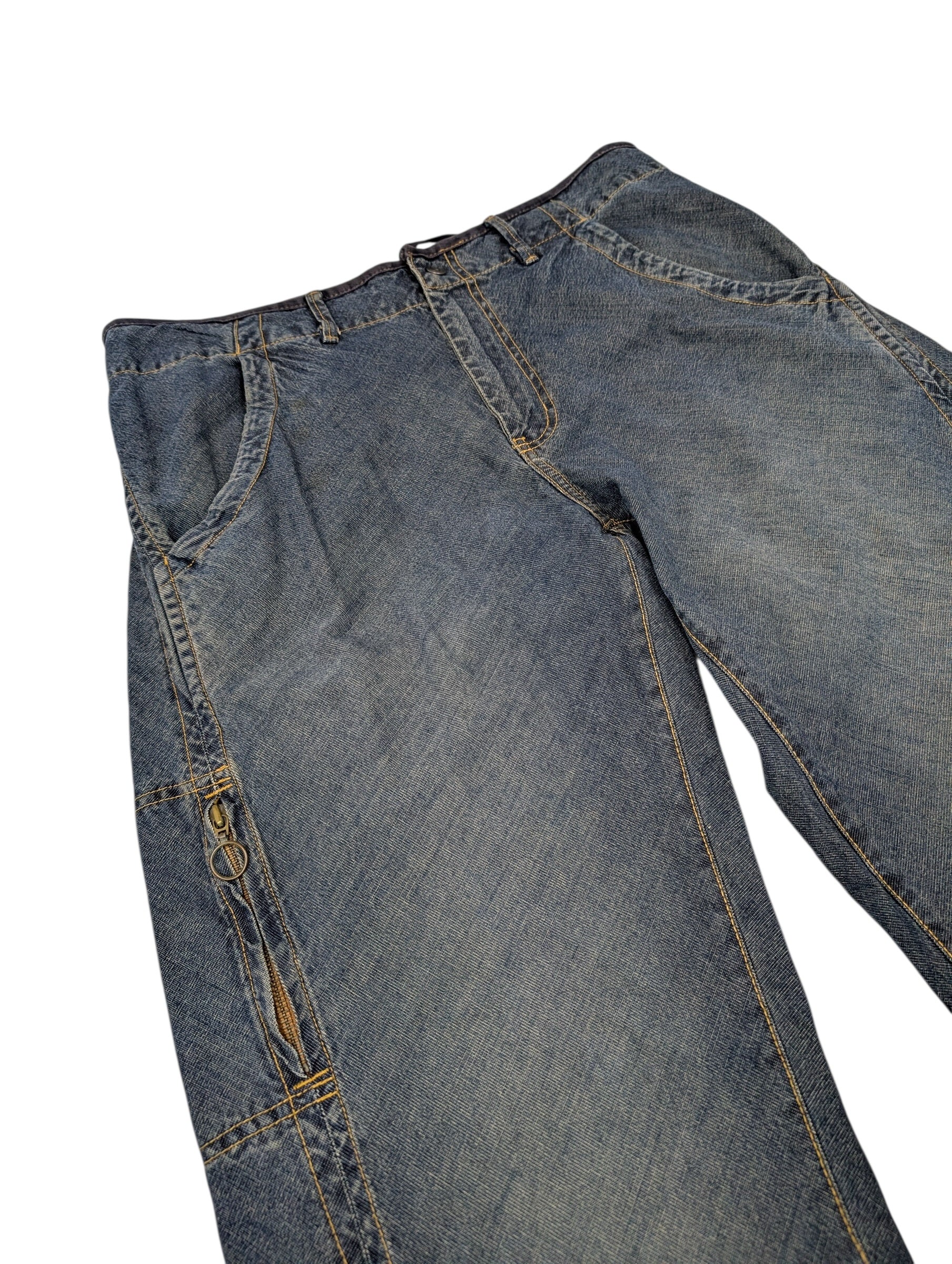 Quiksilver 90s 2000s Vintage Baggy Ciemne Jeansy spodnie jeansowe
