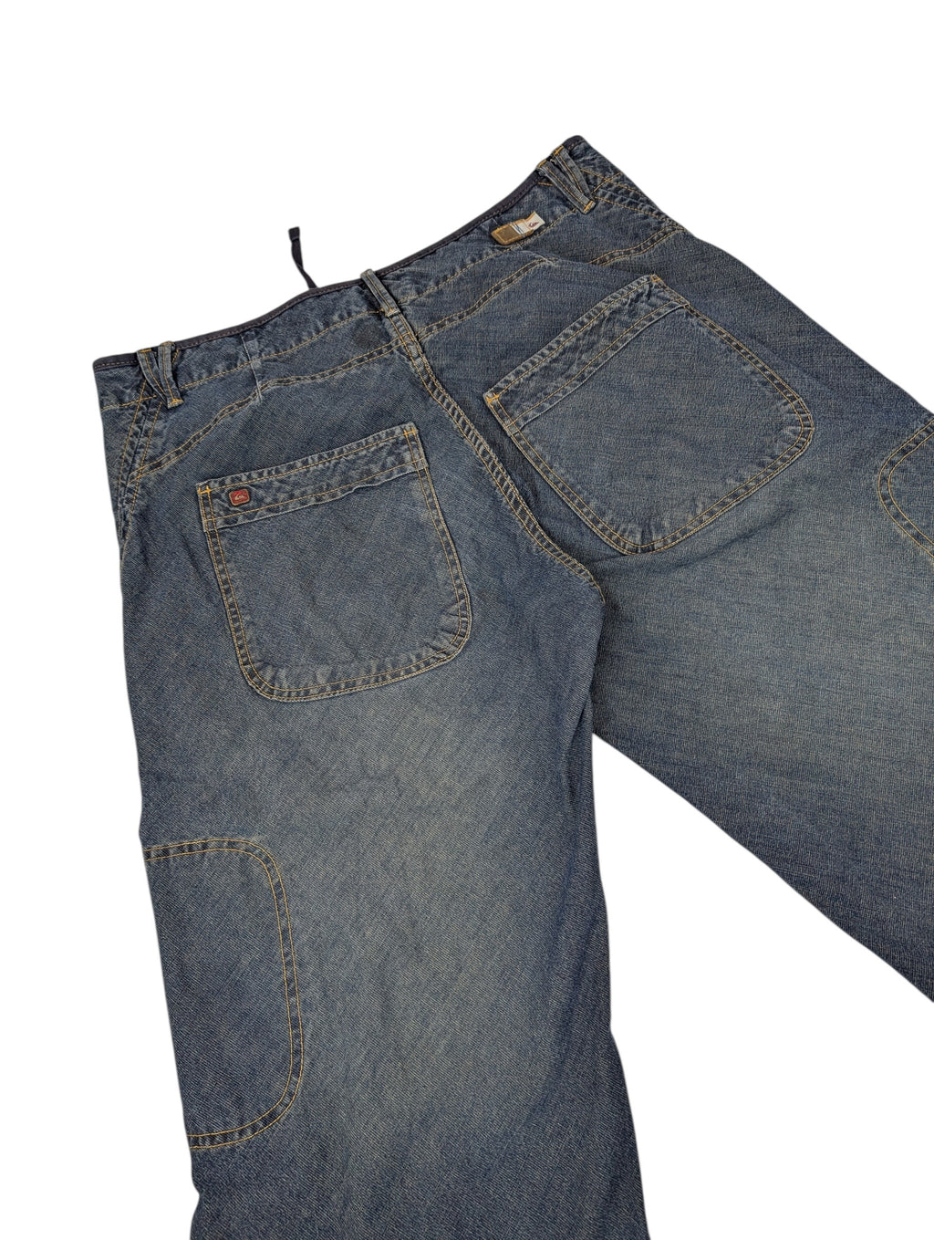 Quiksilver 90s 2000s Vintage Baggy Ciemne Jeansy spodnie jeansowe