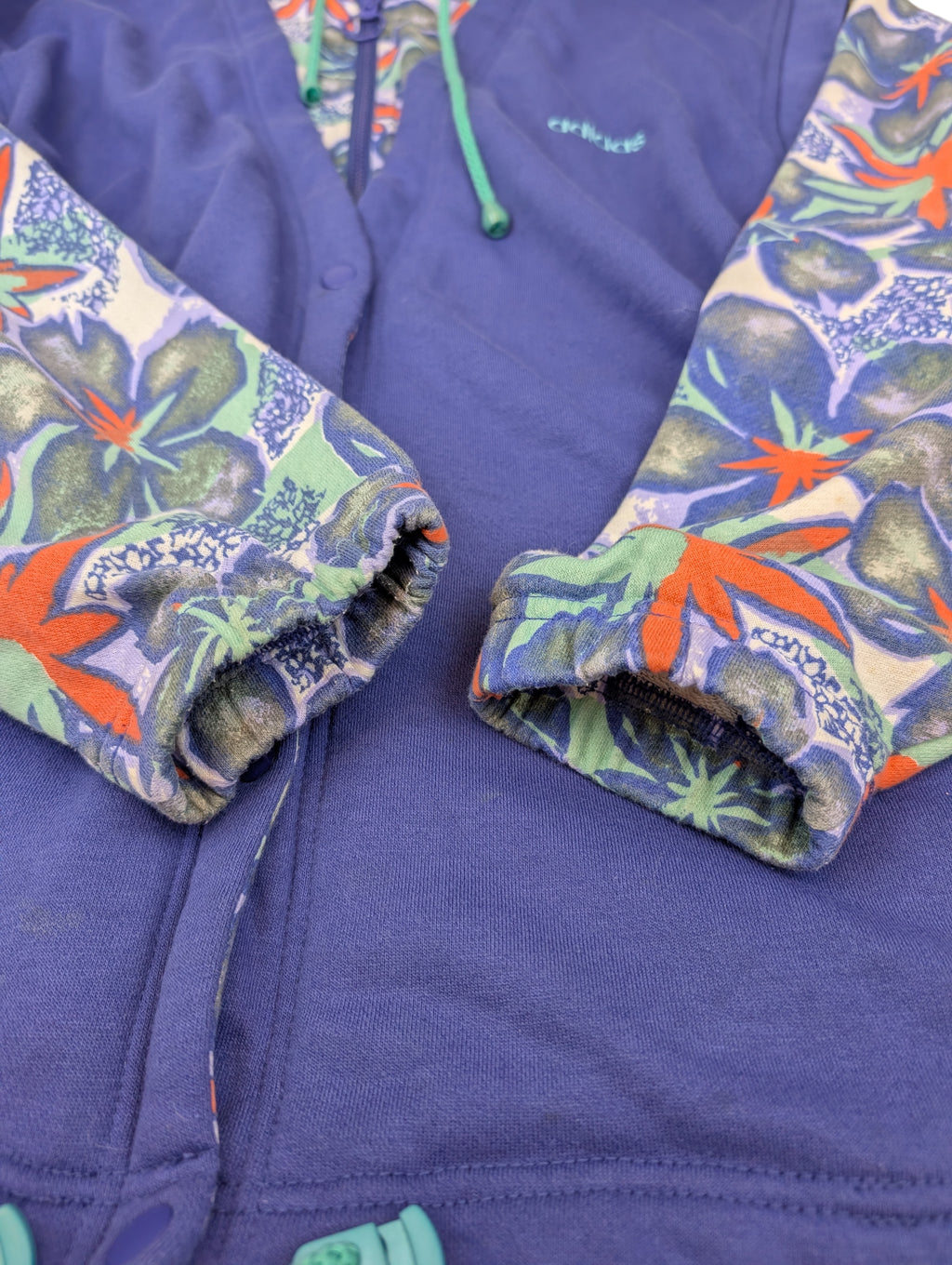 80s Adidas Bluza Kurtka Bomberka w kwiatki Vintage Rare Oldschool