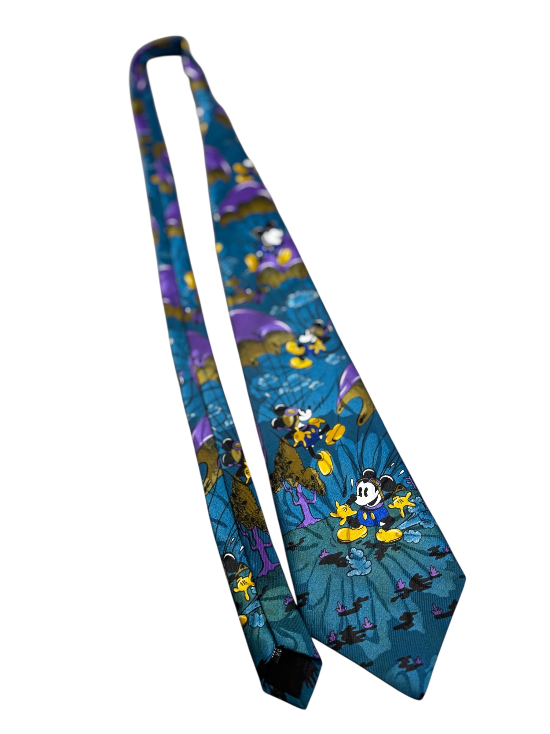 Vintage 90s Myszka Miki Mickey Mouse Krawat Tie Elegant Cartoon Fairy true vintage