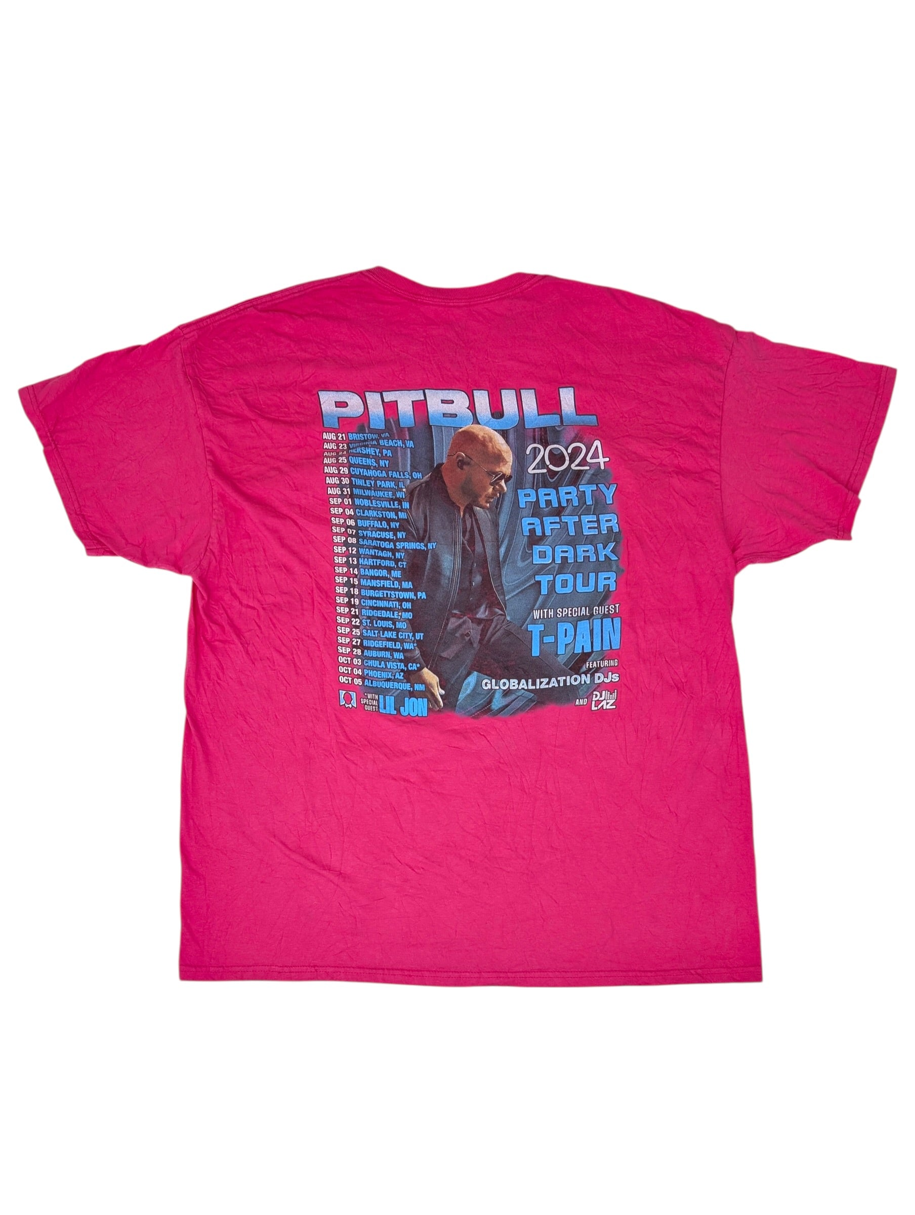 Pitbull T Pain Vintage Koszulka muzyczna merch koncertowa koncert amerykańska tour
