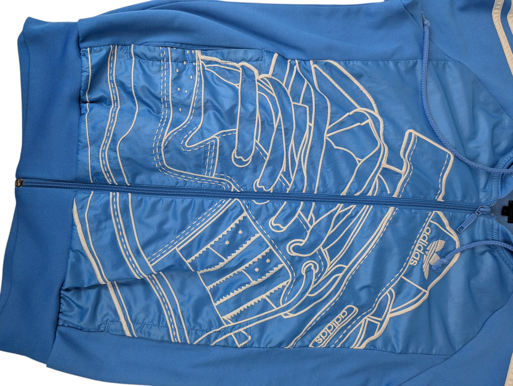 Adidas Forum Big Graphic y2k bluza z kapturem rozpinana vintage