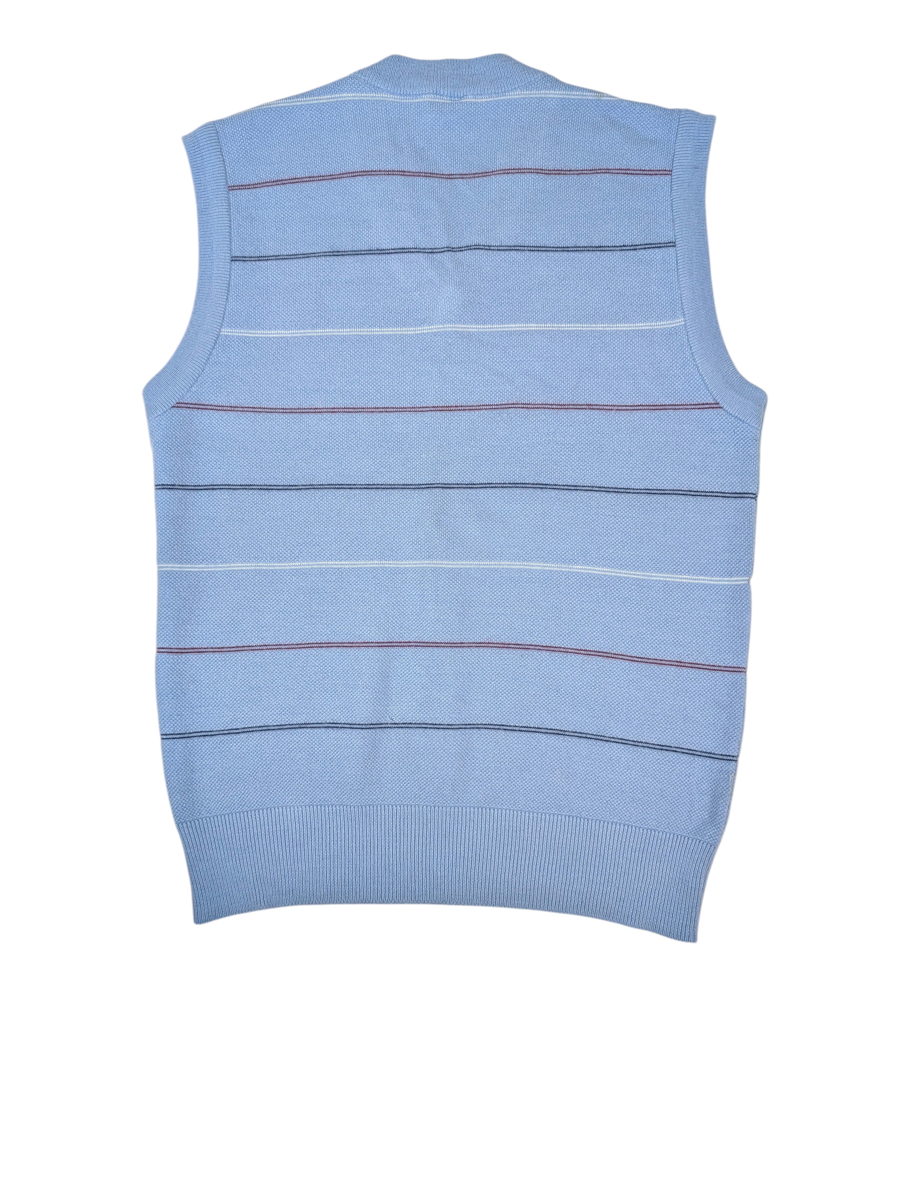 80s Sweter Adidas Originals Kamizelka Trefoil logo vest w paski vintage