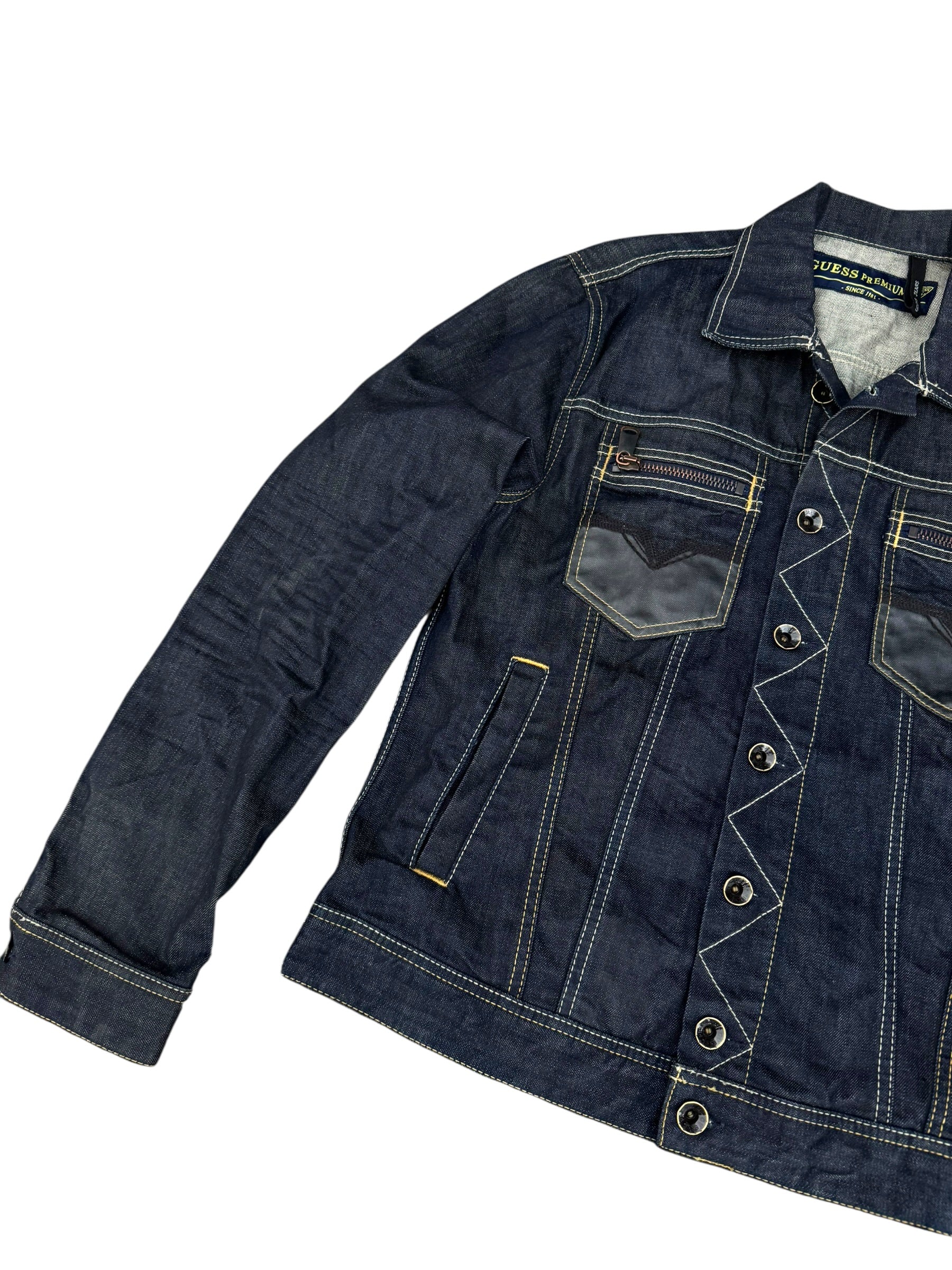 Rare 2008 Kurtka Jeansowa Trucker Jacket Denim Guess Premim