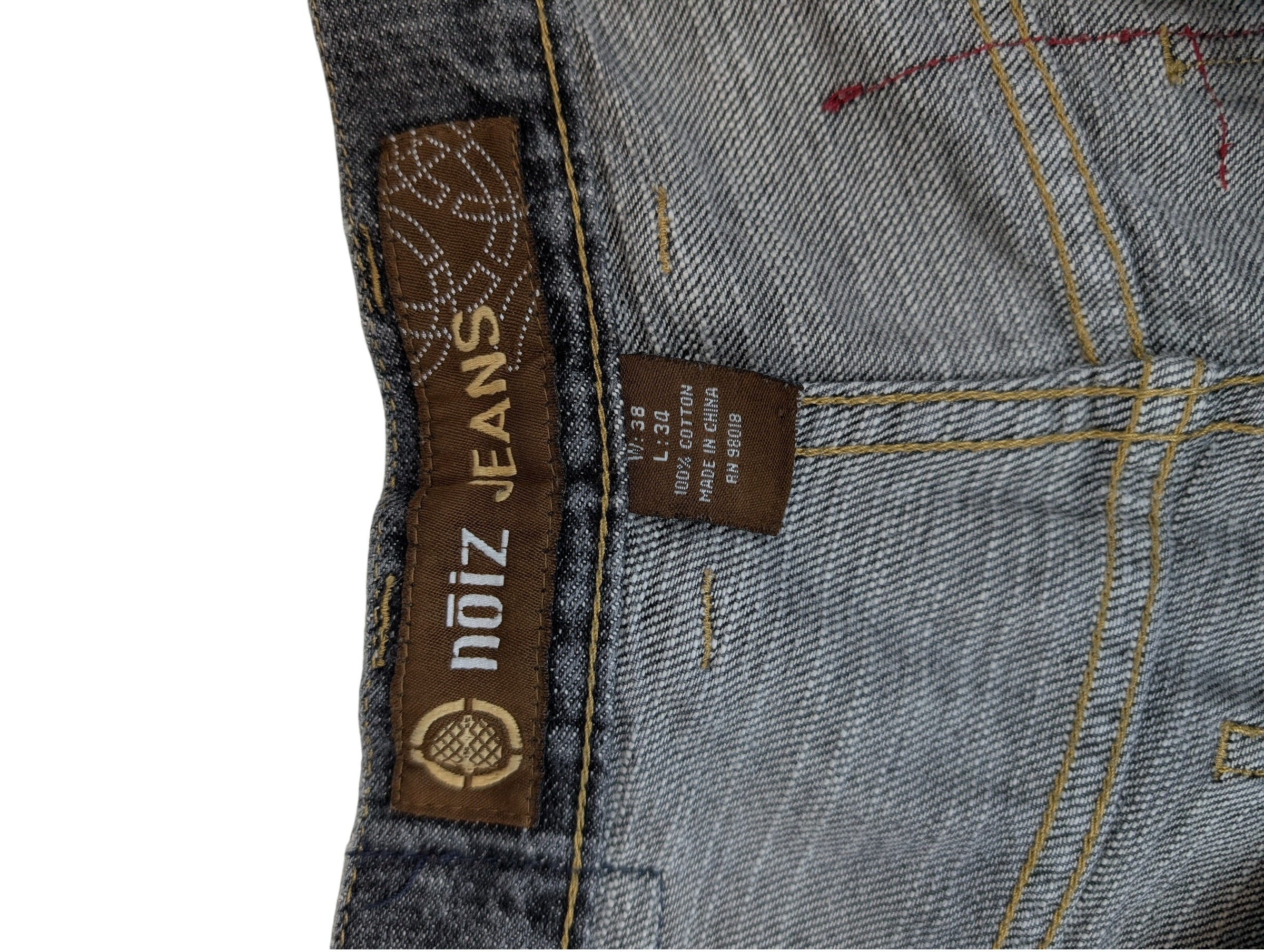 Vintage Spodnie Baggy Szerokie Faded Noiz Jeans Jeansy hip-hop rap y2k