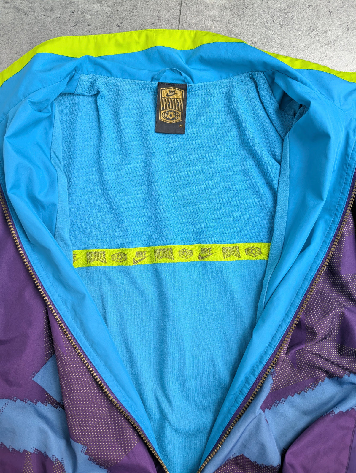 Nike Premier League 90s Vintage Windbreaker Tracksuit Jacket Graphic AOP