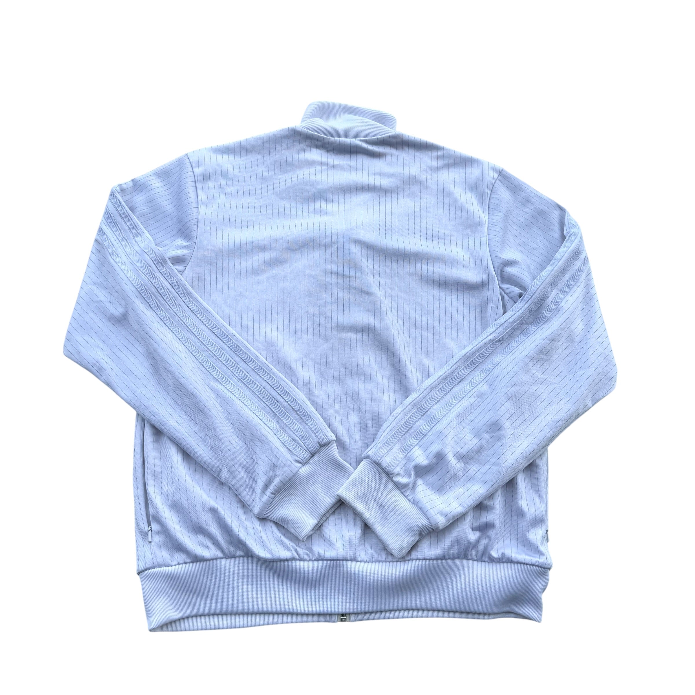 Adidas 2008 White Stripped Tracksuit Jacket bluza dresowa vintage y2k rozpinana