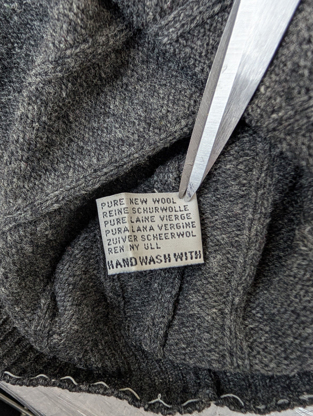 90s wełniany sweter we wzory geometryczne native skandynawski