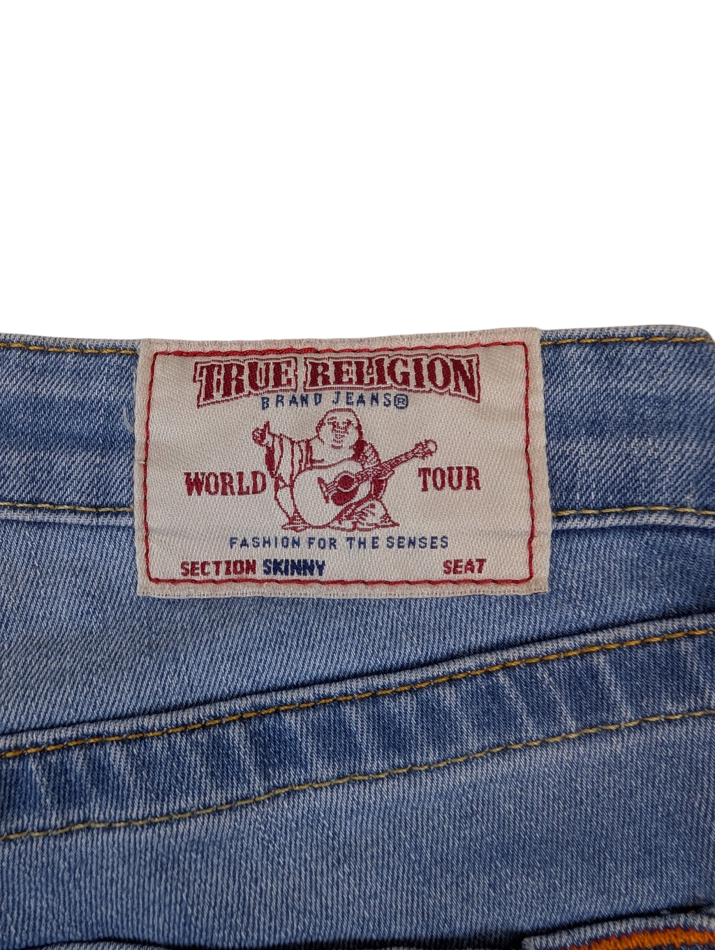 True religion błękitne skinny rurki spodnie jeansowe jeansy
