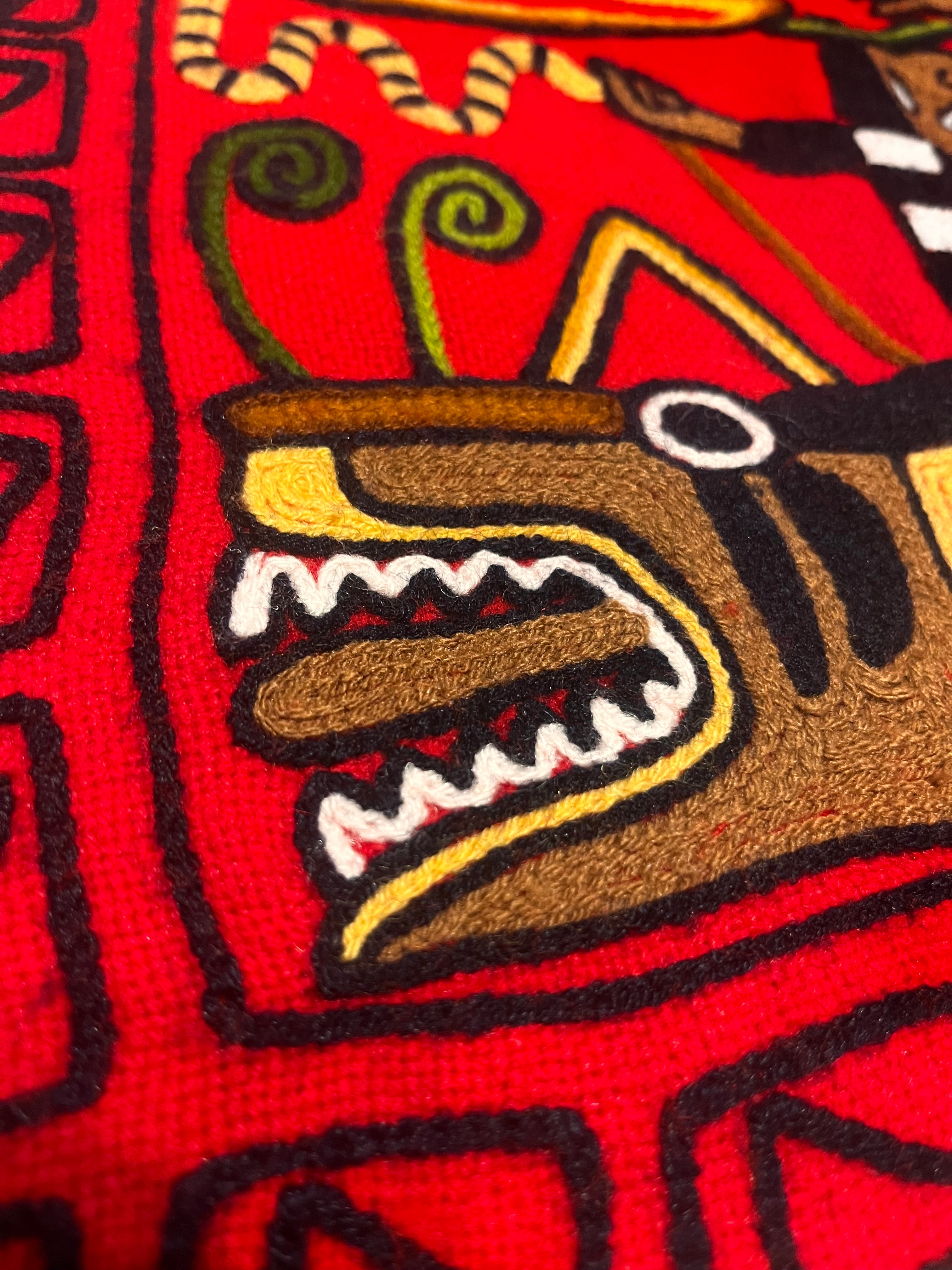 Andyjski handmade wełniany kilim/tekstylium z Peru