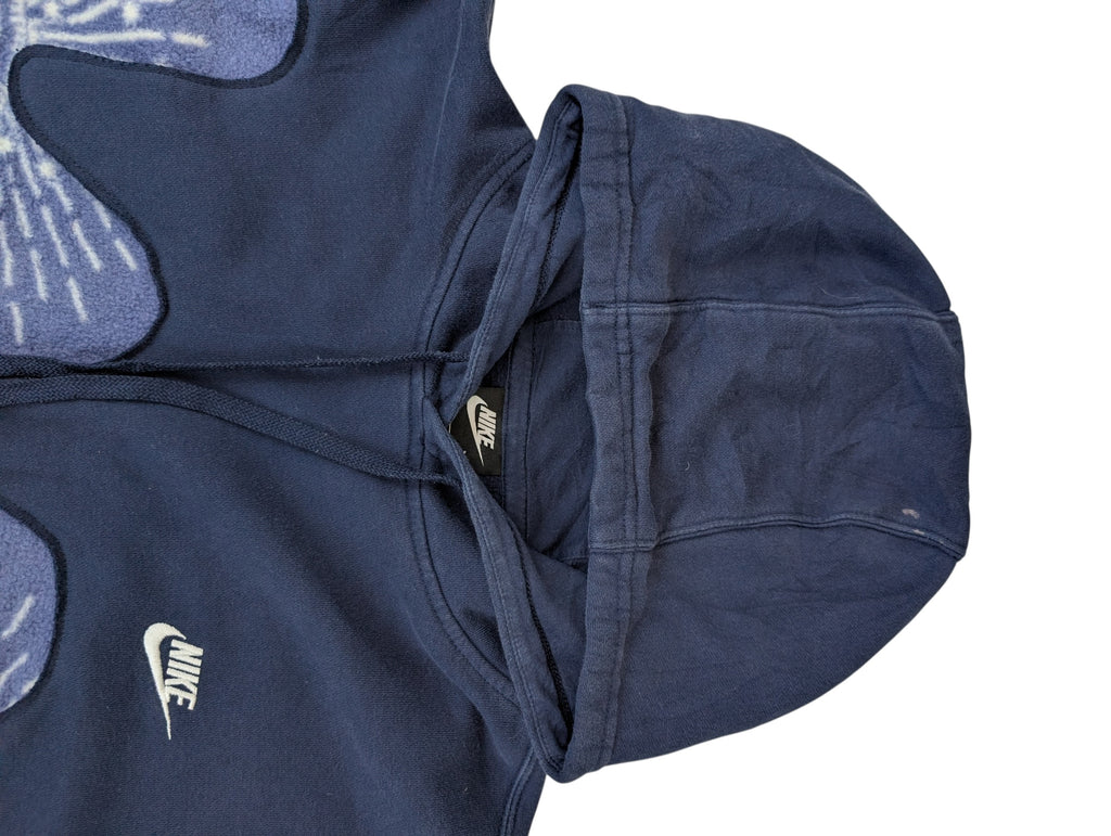 Nike Upcycling Bluza z Kaptutem custom z koca vintage boxy oczy Illuminati