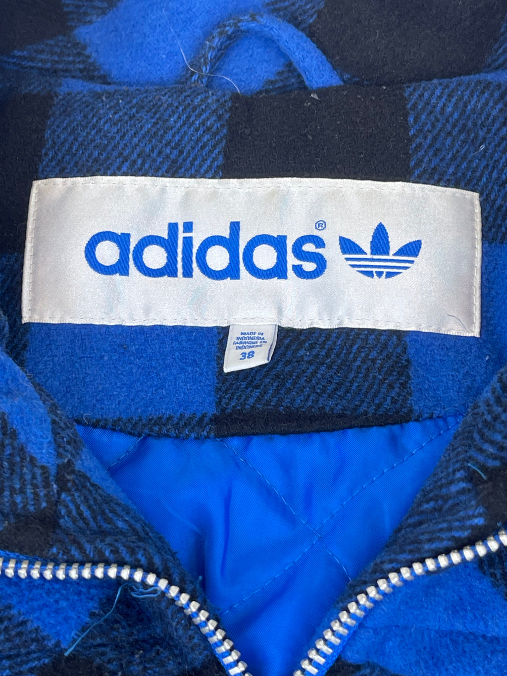 Adidas y2k flannel jacket kurtka bomberka w kratkę cropped originals
