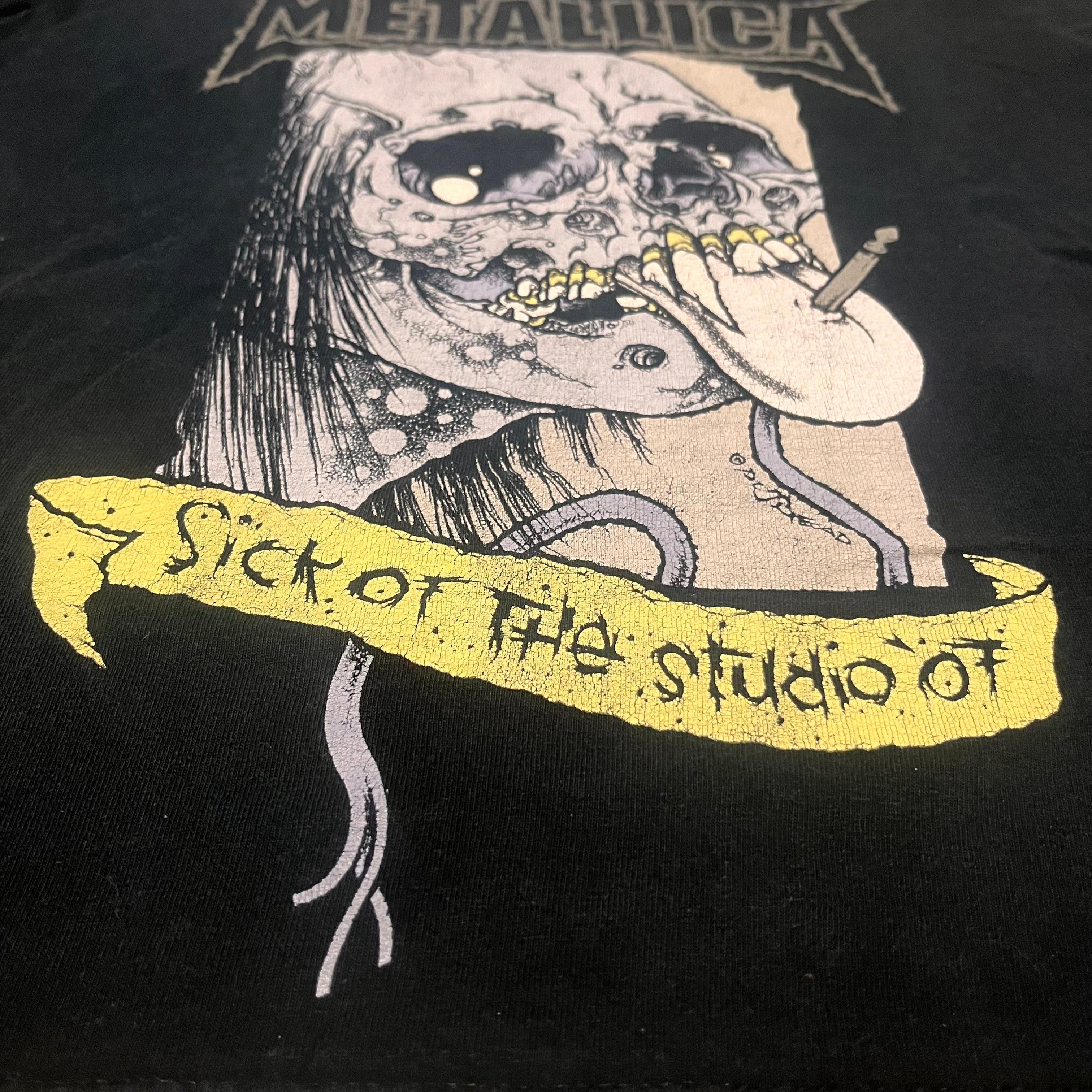 T-shirt z trasy koncertowej Metallica 2007 Gildan Sick of the studio band merch tee