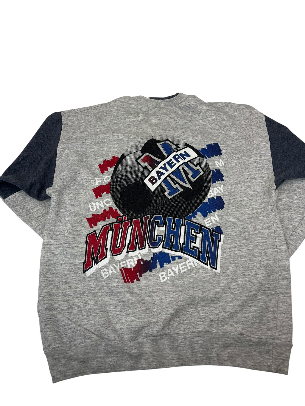 Bayern Munchen Monachium 90s Vintage Bluza piłkarska Bundesliga z nadrukiem