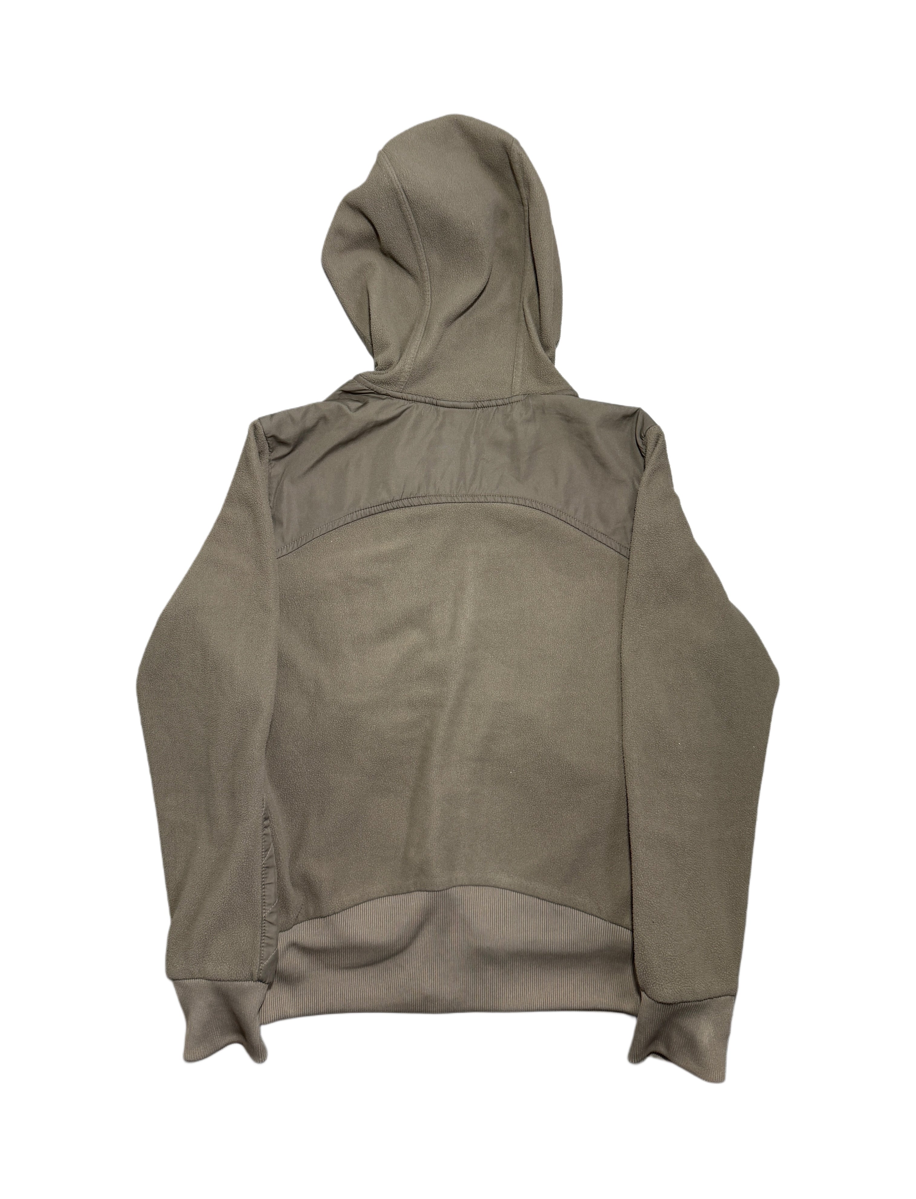 Nike 2000s zip up hoodie polar bluza z kapturem khaki